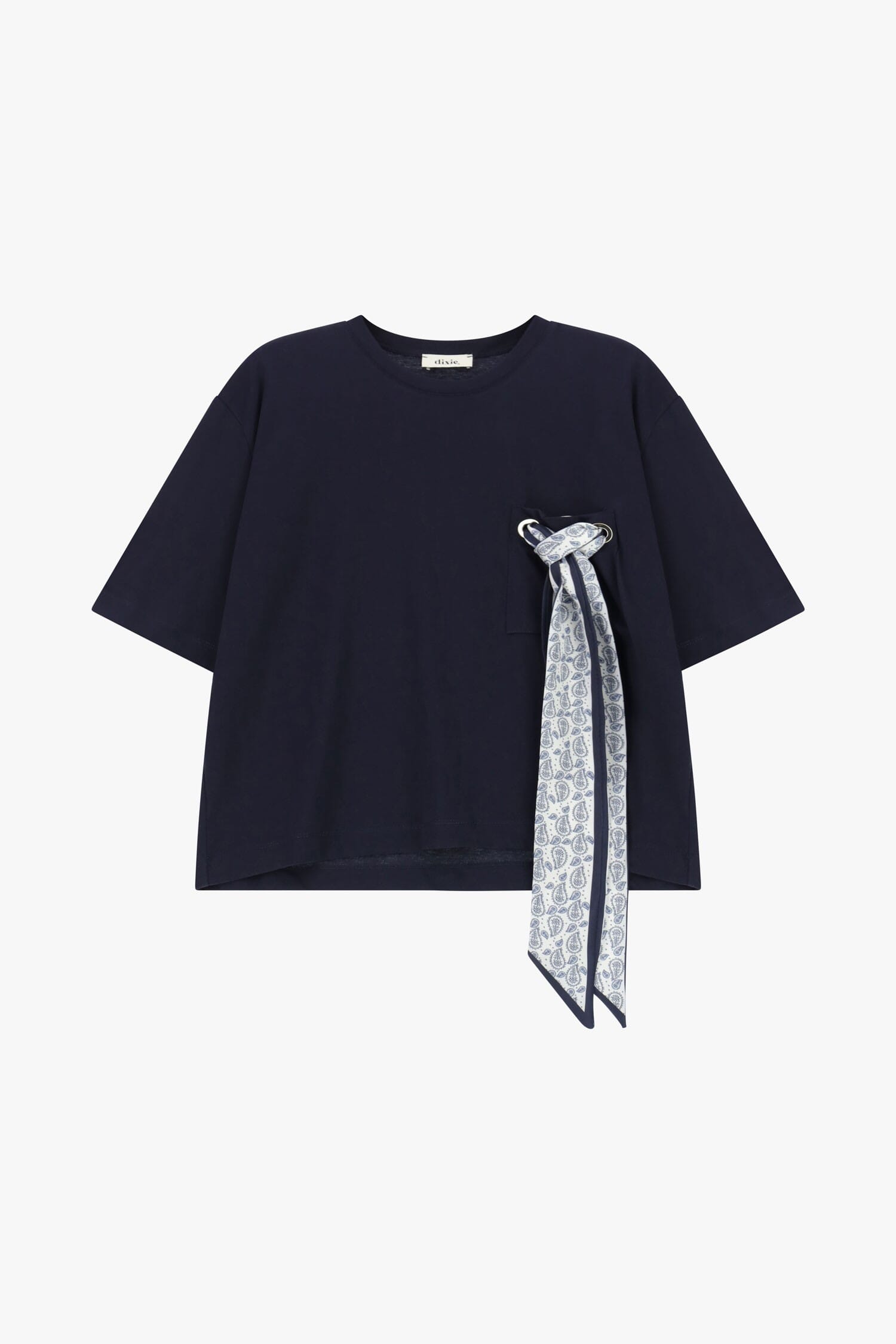 T-Shirt Boxy Fit Con Fazzoletto Decorativo Dixie