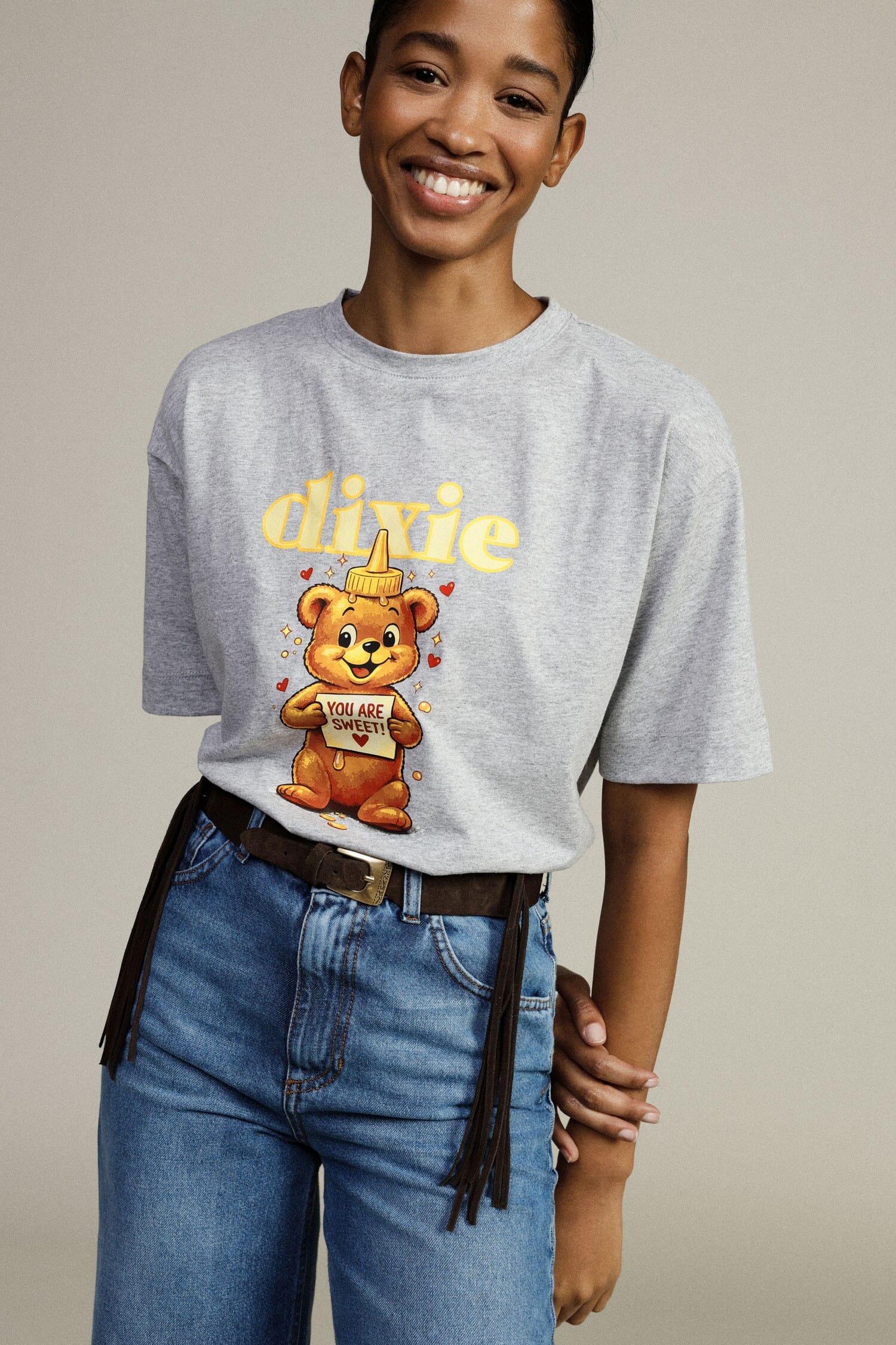 T-Shirt Bears Print Regular Fit Crew Neck Dixie