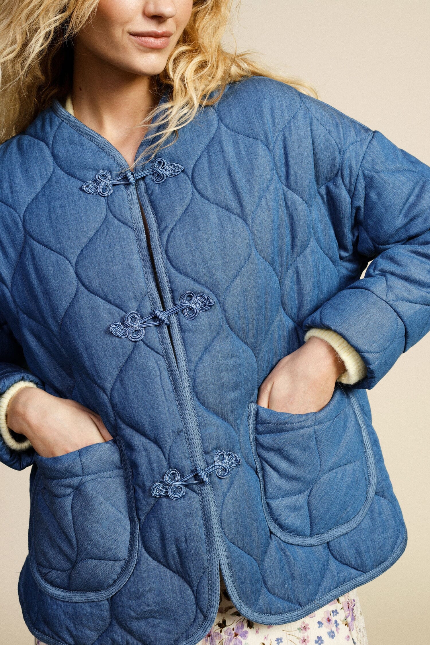 Quilted Jacket With Patch Pockets And Dixie Toggles
