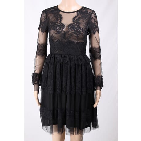 Short Dress With Lace Fracomina