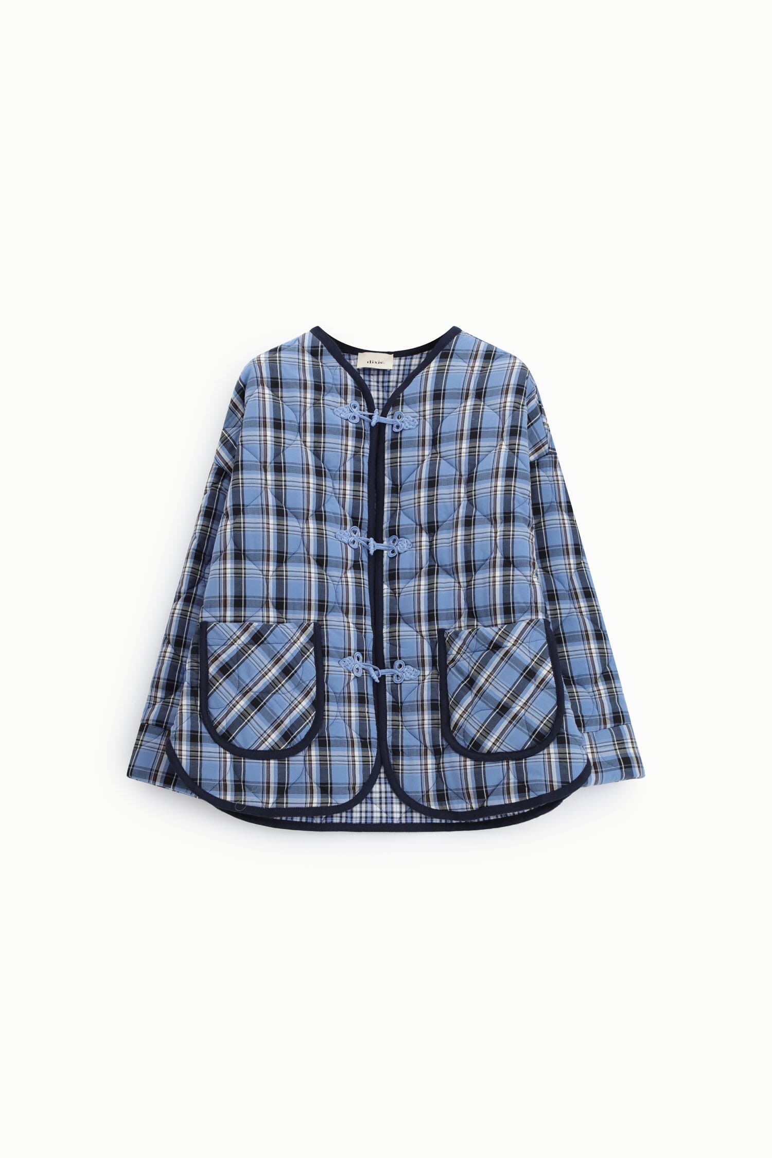 Veste matelassée à carreaux avec fermeture à glissière Dixie
