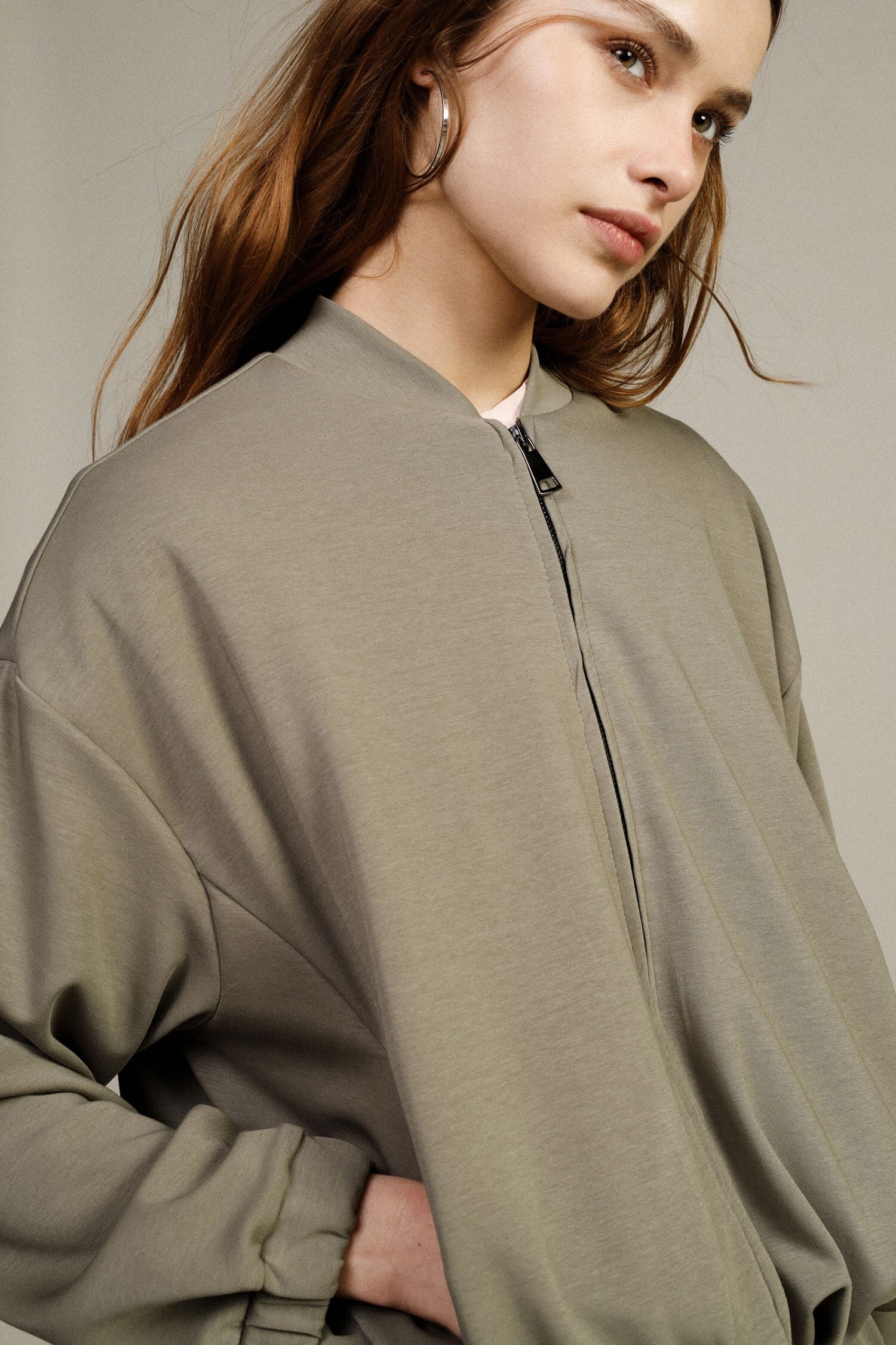 Blouson bombardier avec fermeture éclair et poignets élastiques Dixie