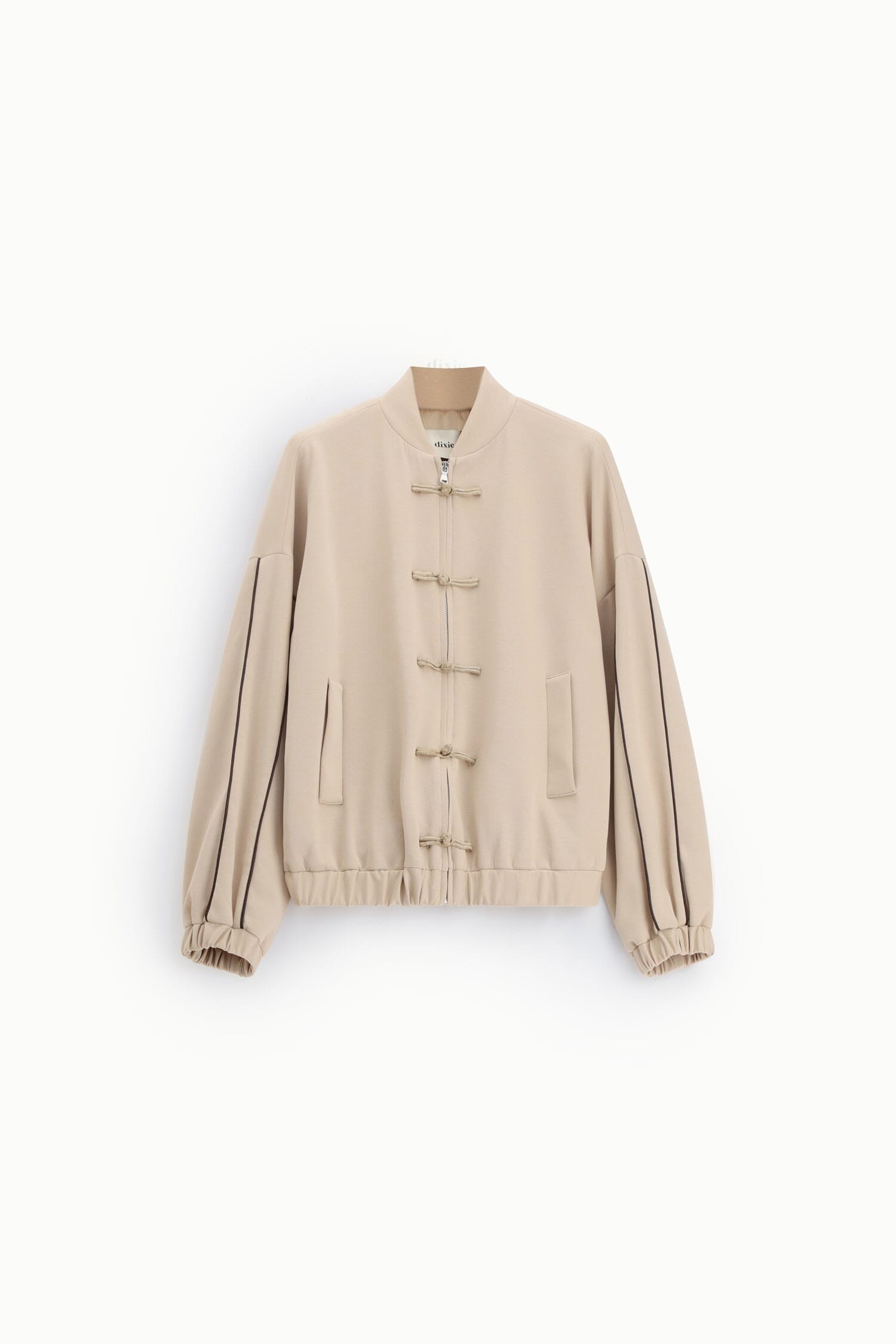 Bomber Jacket With Knot Buttons And Wide Sleeves Dixie