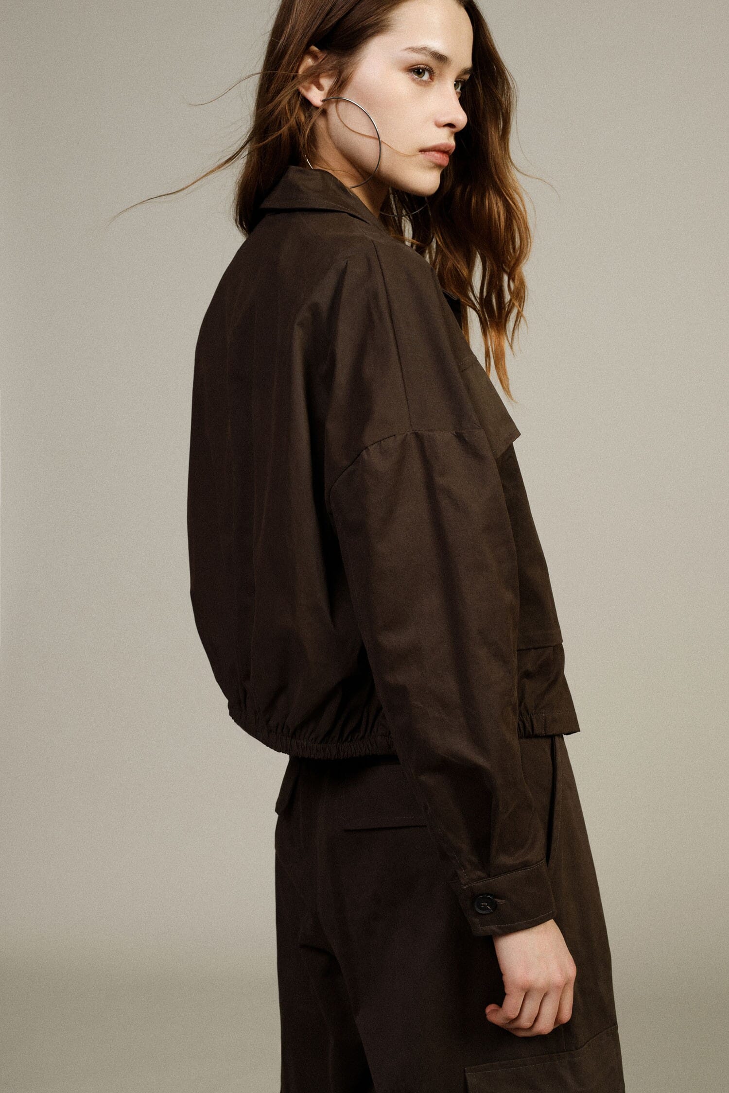 Short Shirt Jacket With Front Pockets Dixie