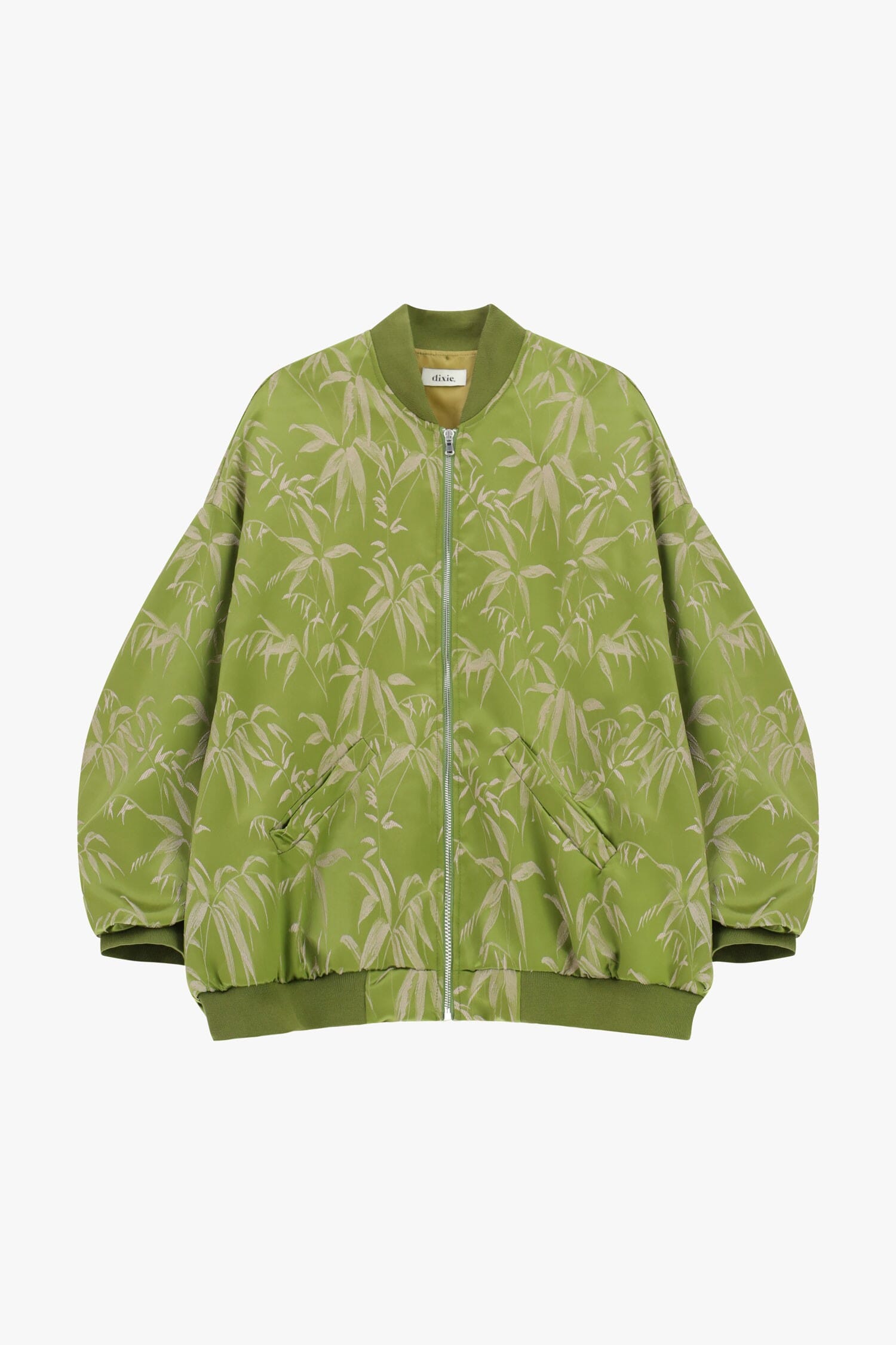 Bomber Oversize Con Stampa Foliage E Zip Dixie