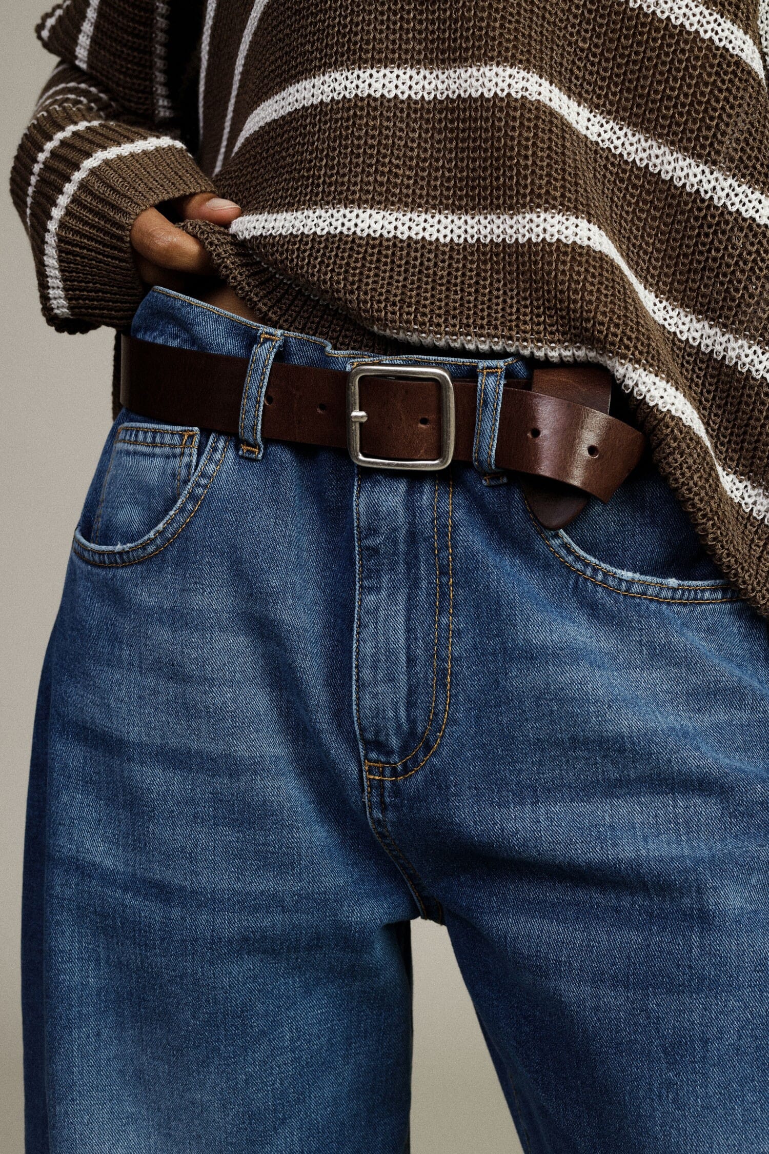 Dixie Square Metal Buckle Belt