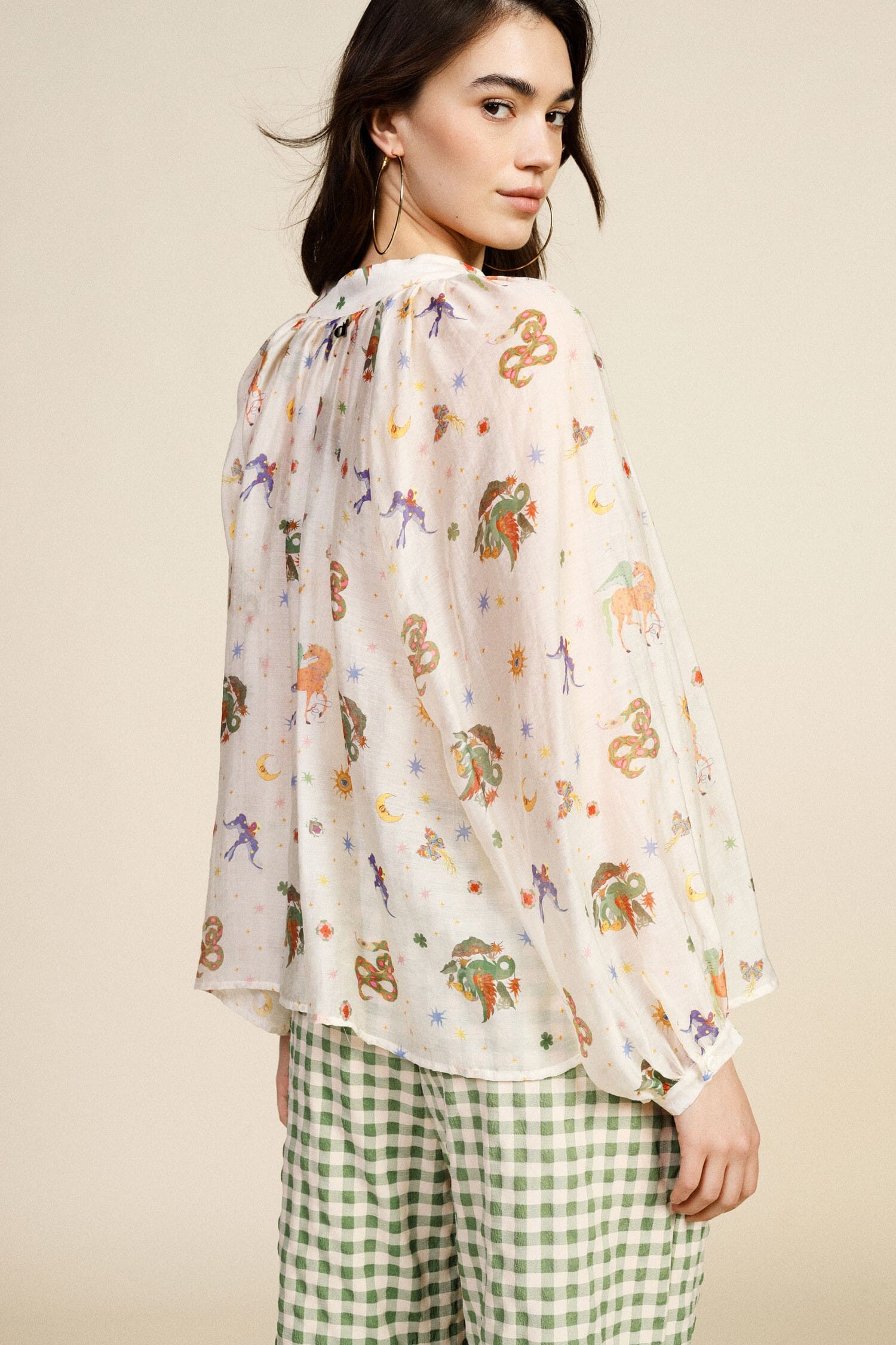 Shirt With Print And Round Neckline Dixie