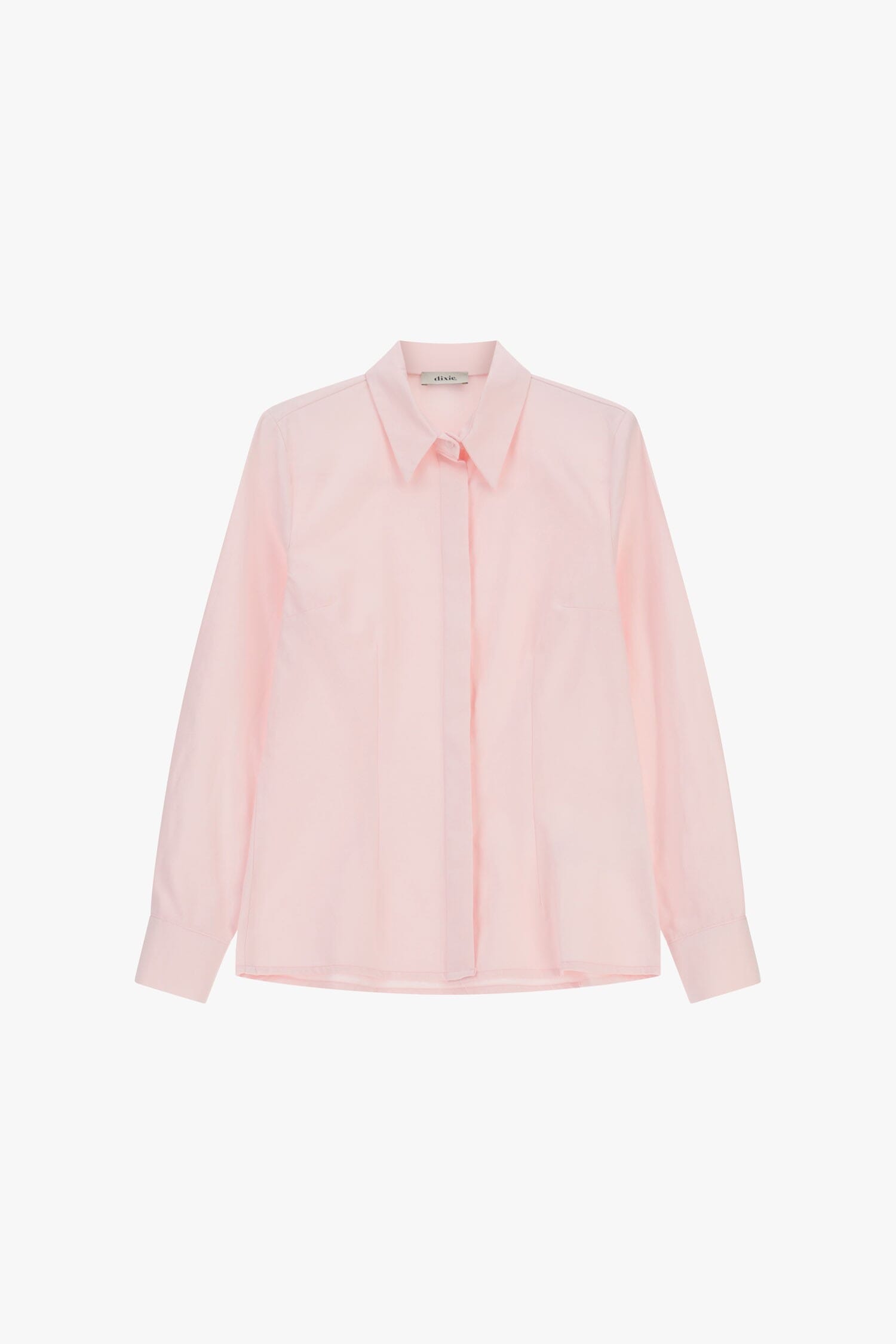 Shirt With Classic Collar And Hidden Buttons Dixie