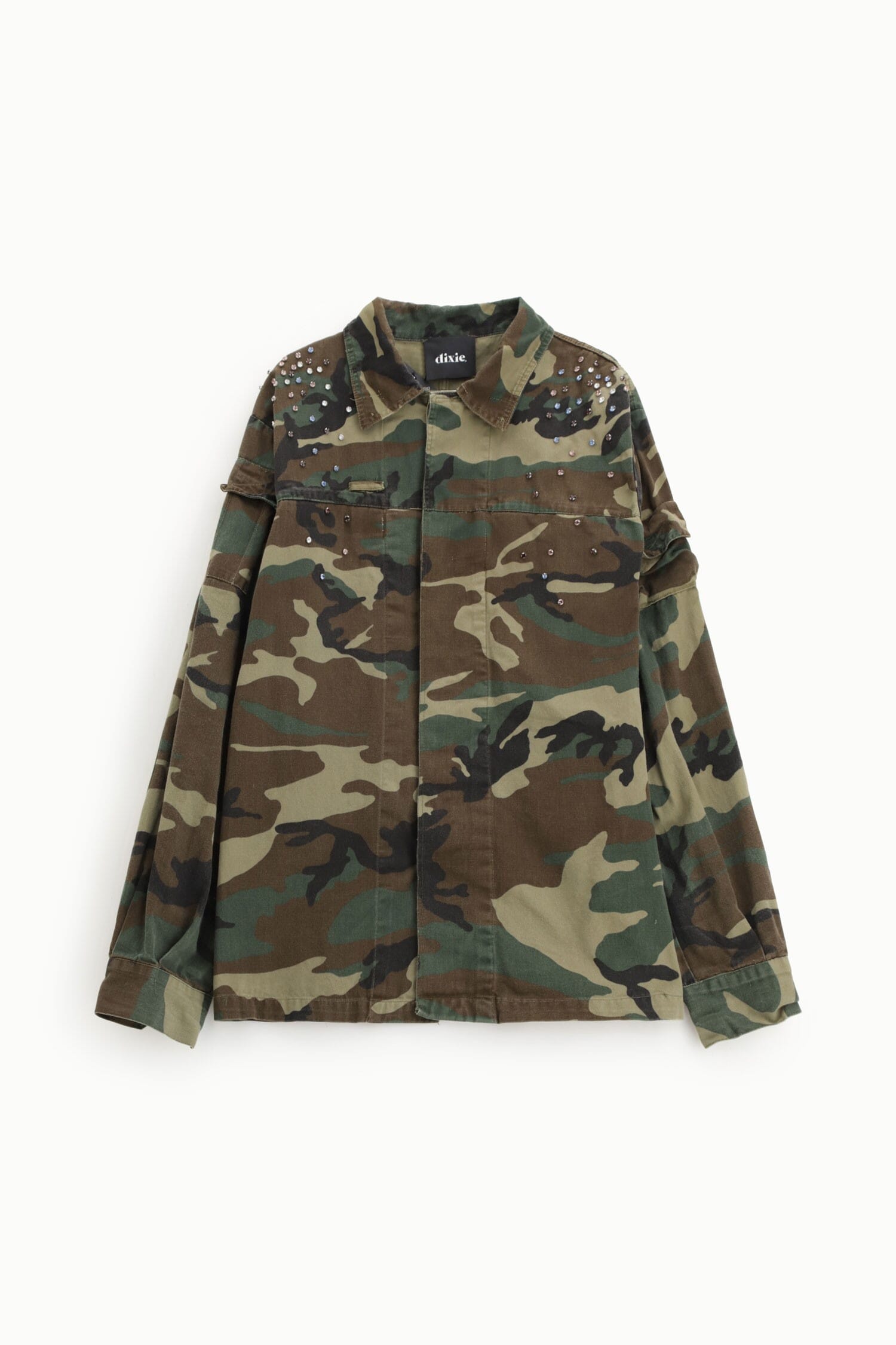 Blazer Con Fantasia Militare E Borchie Dixie