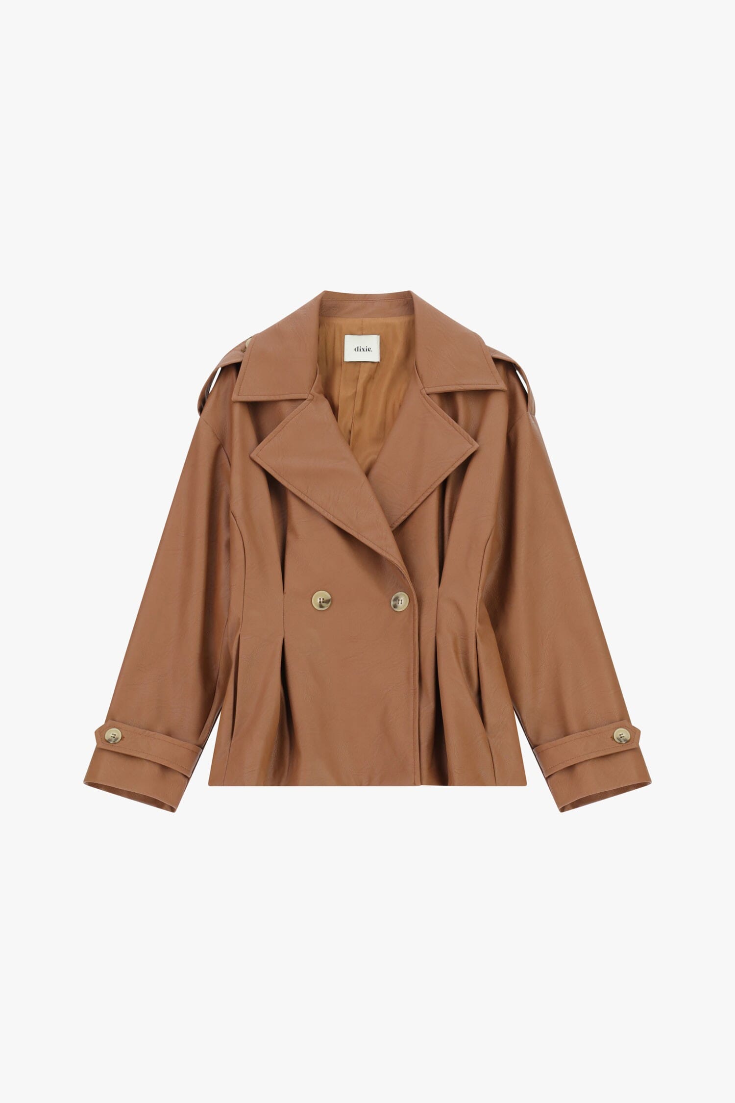 Short Double-breasted Blazer With Buttons And Wide Revers Dixie