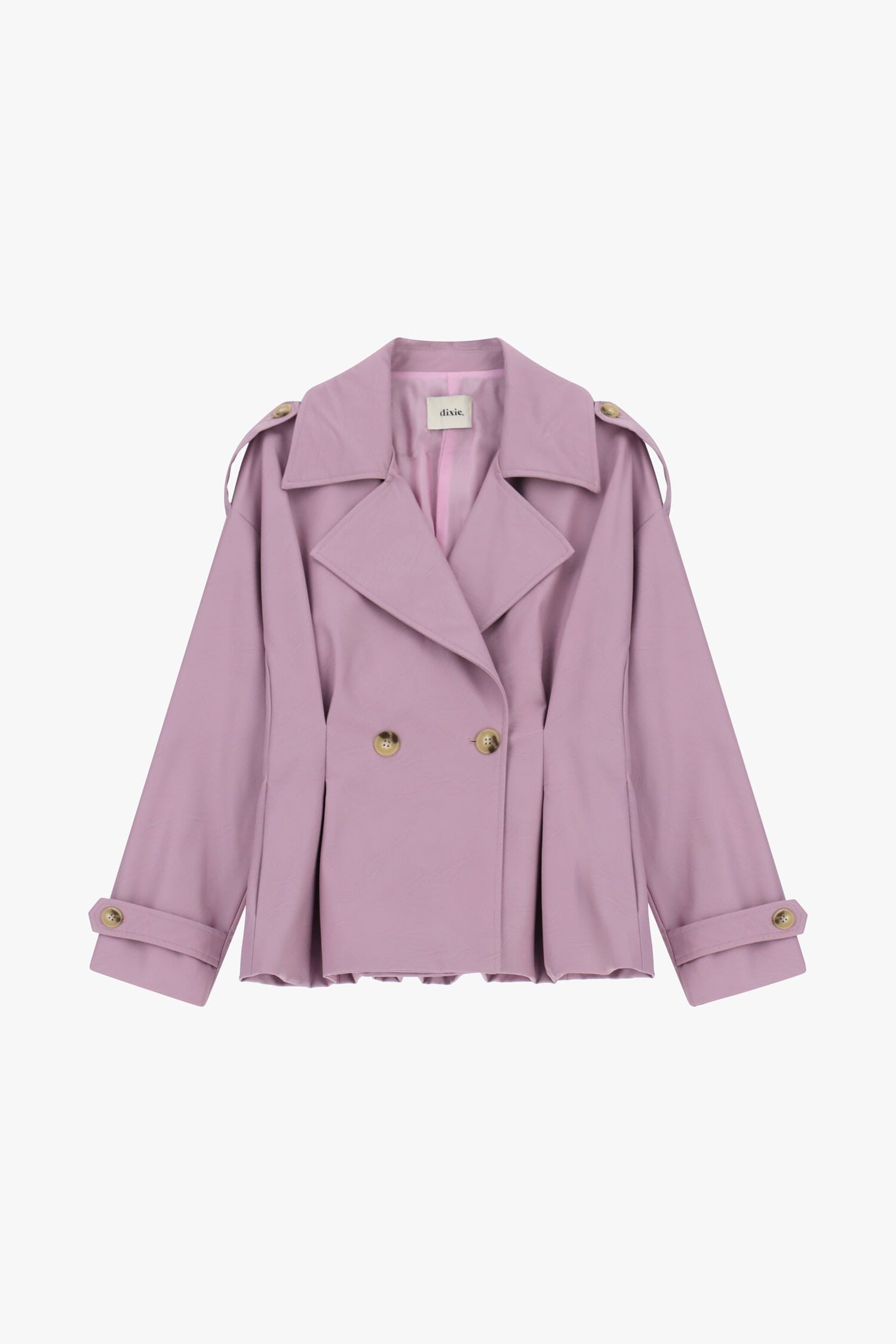 Short Double-breasted Blazer With Buttons And Wide Revers Dixie