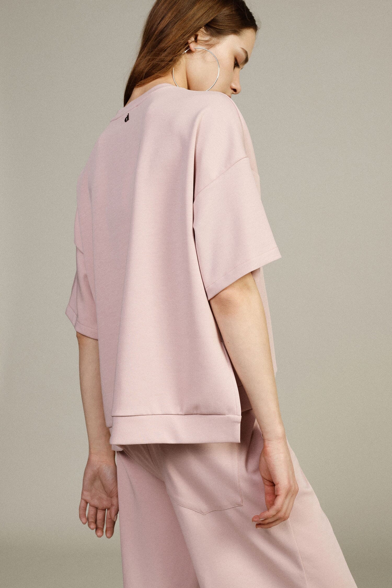 T-shirt large avec impression de numéros et fentes latérales Dixie