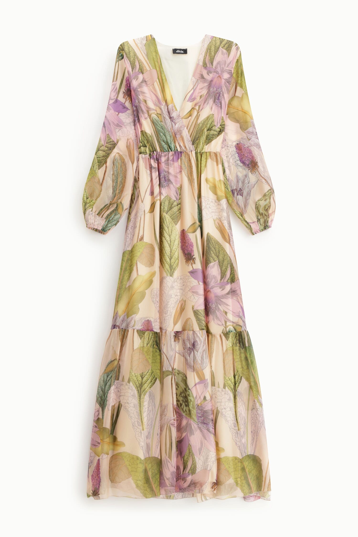 Robe longue à imprimé floral et manches larges Dixie