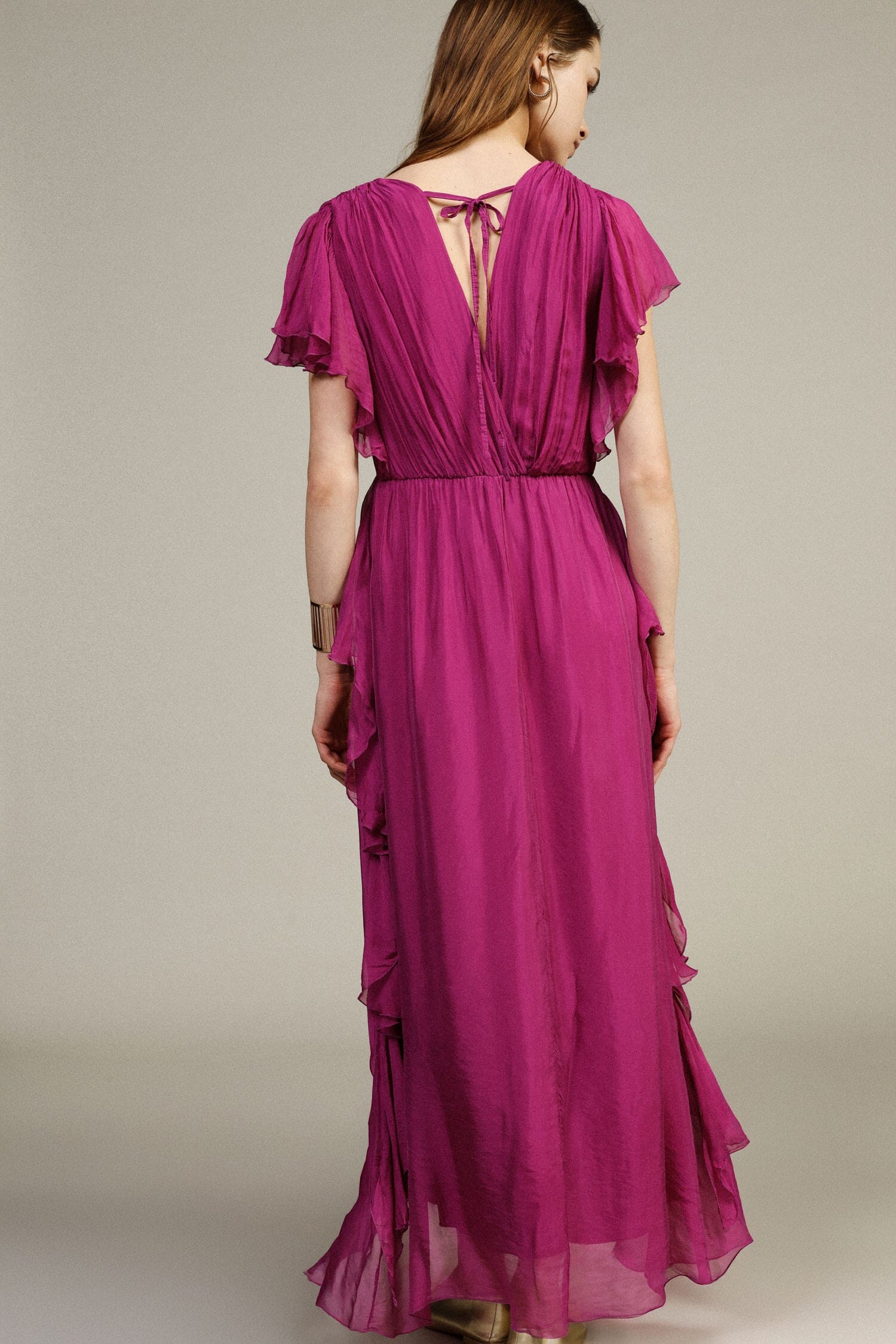 Robe longue à volants Dixie