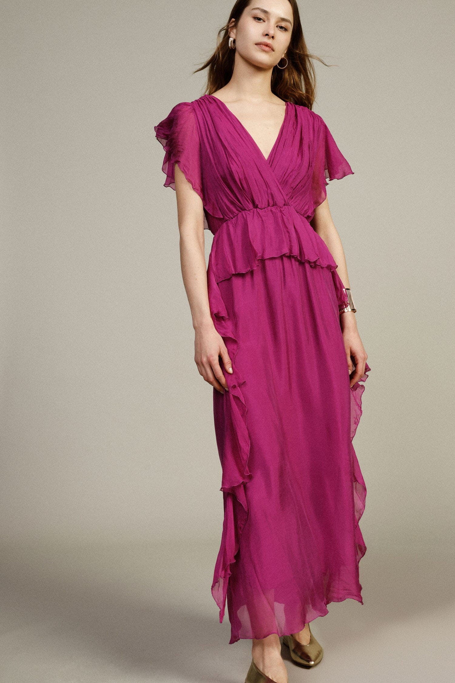 Robe longue à volants Dixie