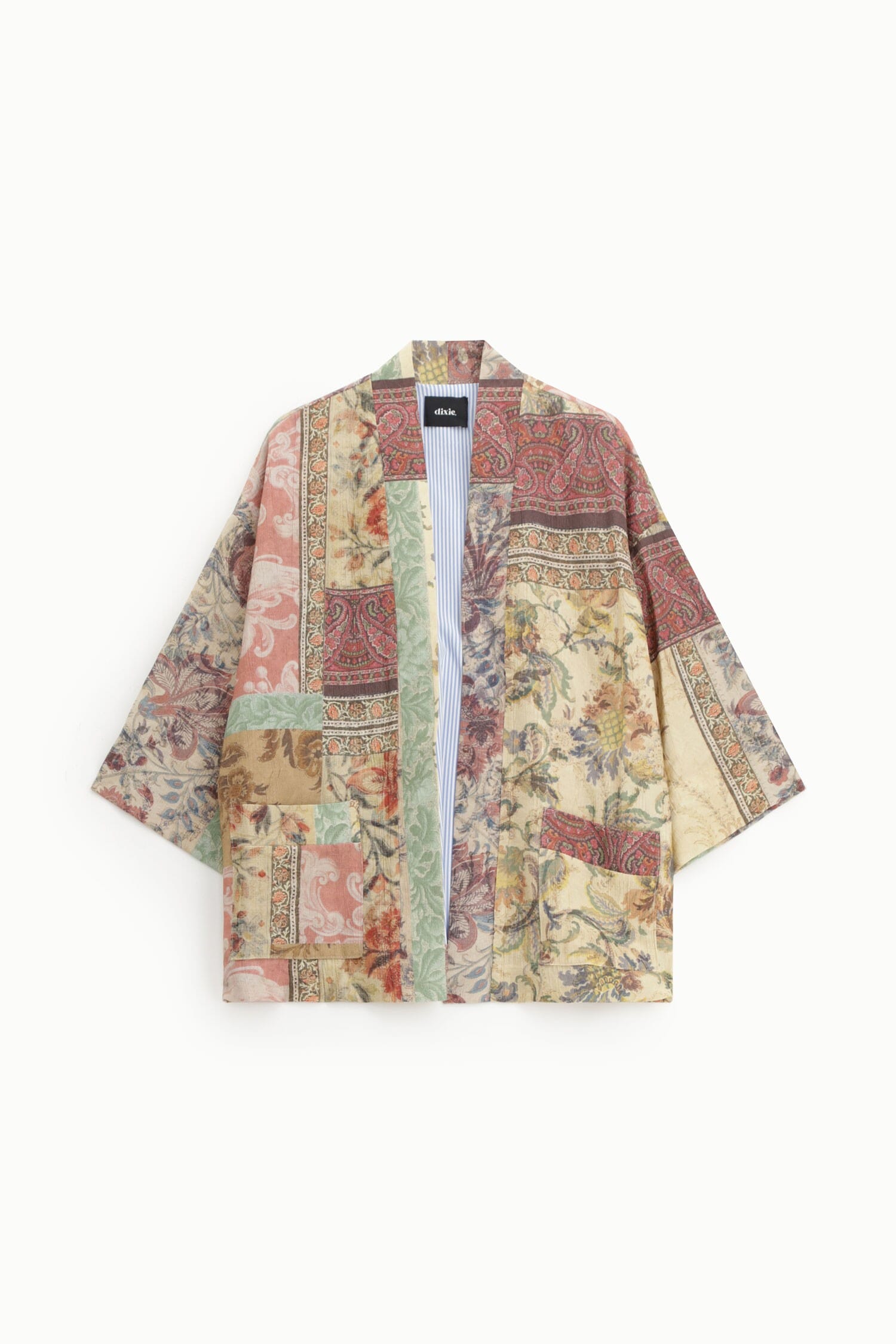 Printed Blazer With Wide Dixie Sleeves