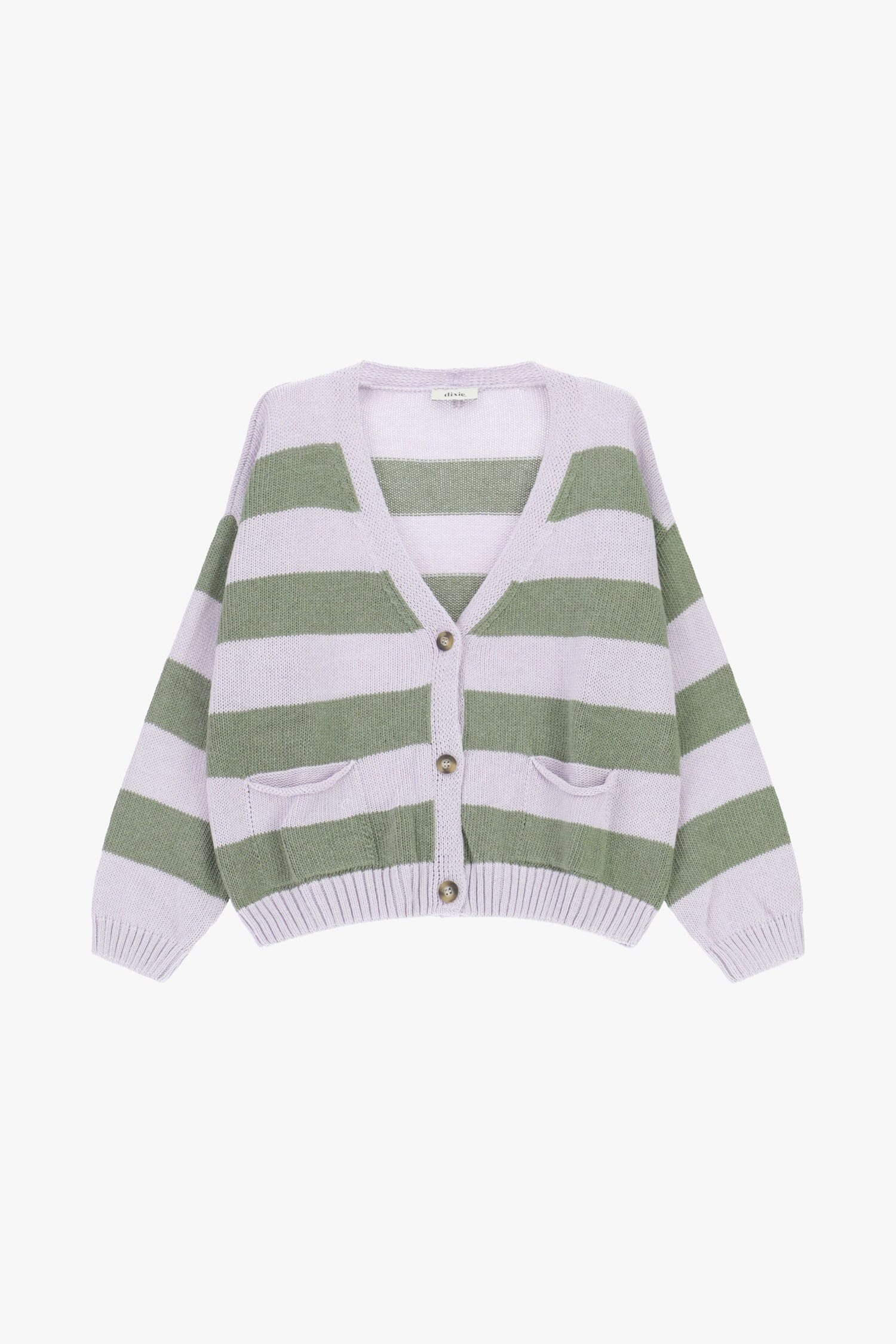 Cardigan rayé avec boutons et poches avant Dixie