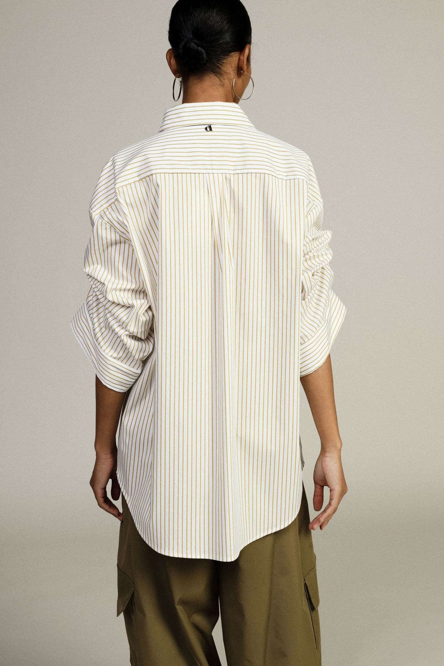 Oversized Striped Shirt With Chest Pocket Dixie