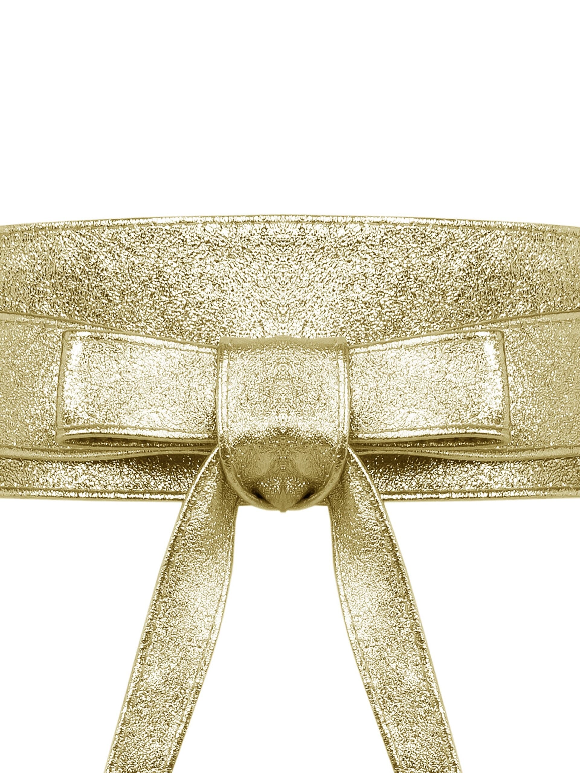 Ceinture Rinascimento en cuir véritable métallisé