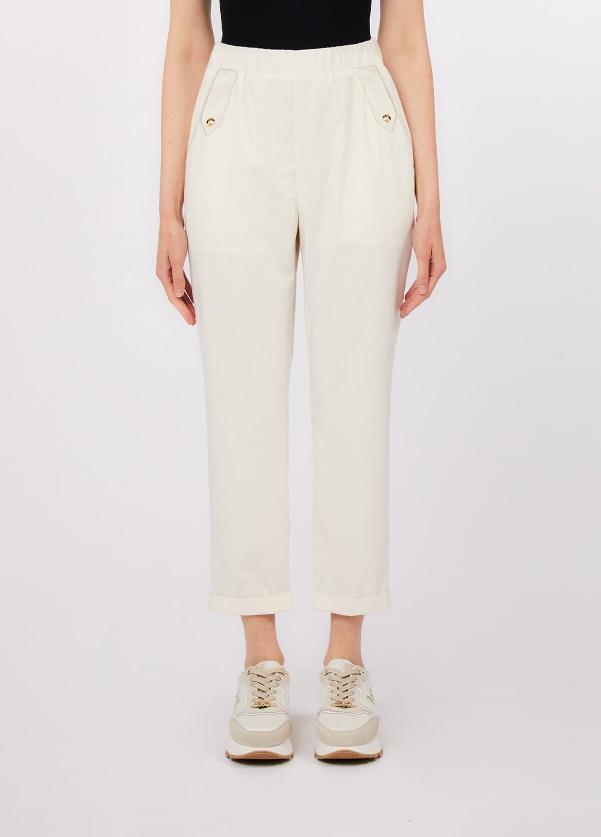 Liu Jo Slim Fit Trousers With Turn-ups