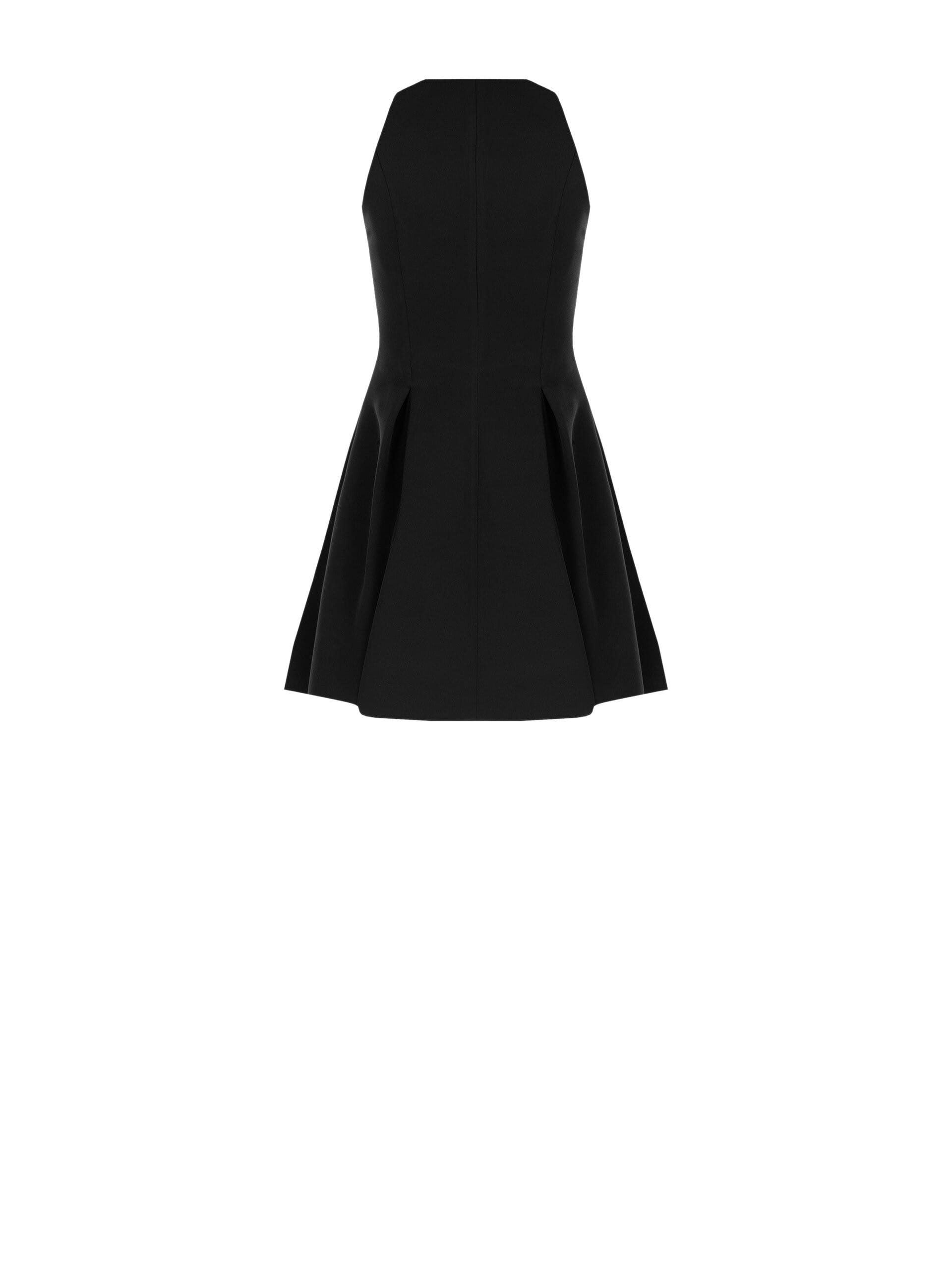Short Dress In Technical Fabric With Zip Logo Rinascimento