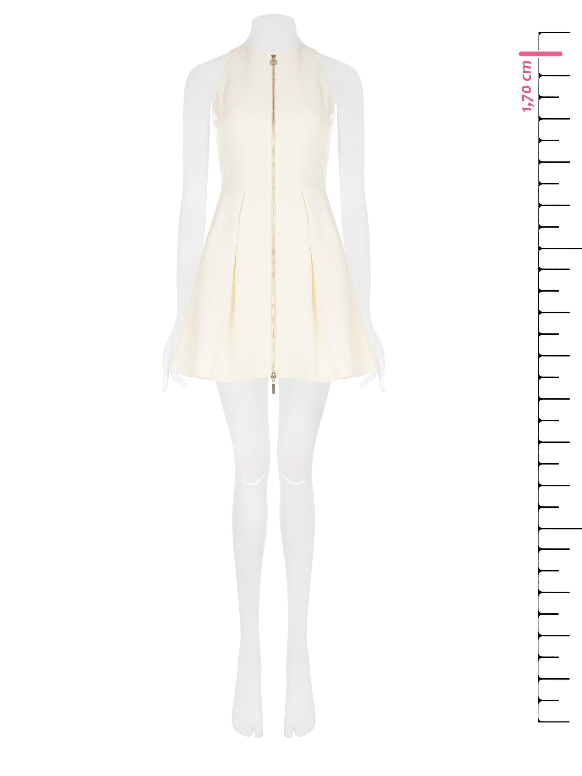 Short Dress In Technical Fabric With Zip Logo Rinascimento