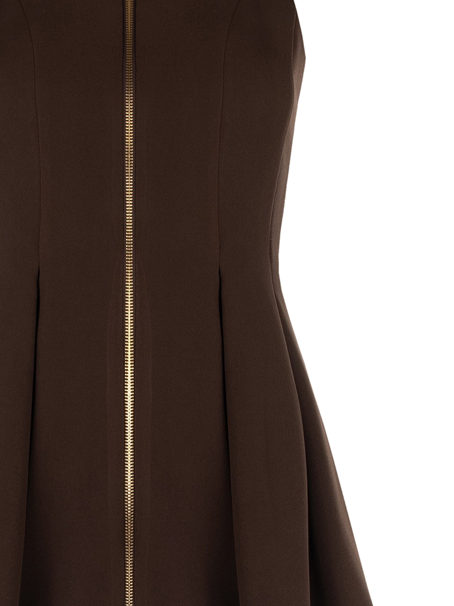 Short Dress In Technical Fabric With Zip Logo Rinascimento