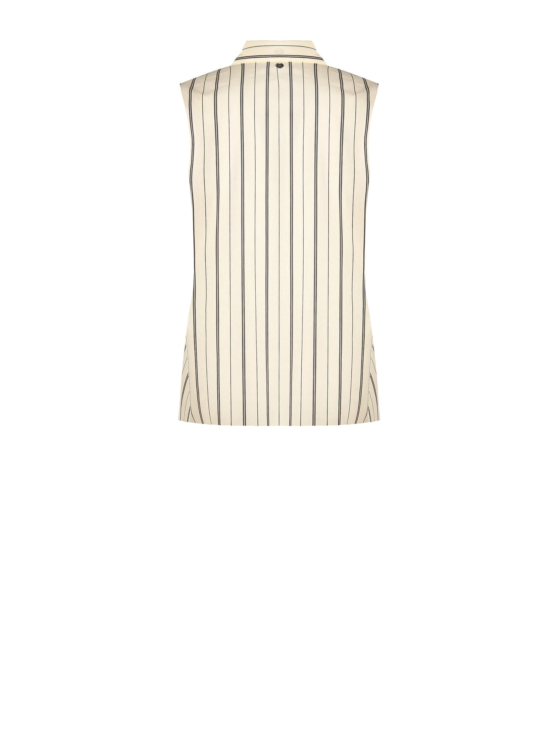 Cotton Mix Striped Blouse With Bow Rinascimento