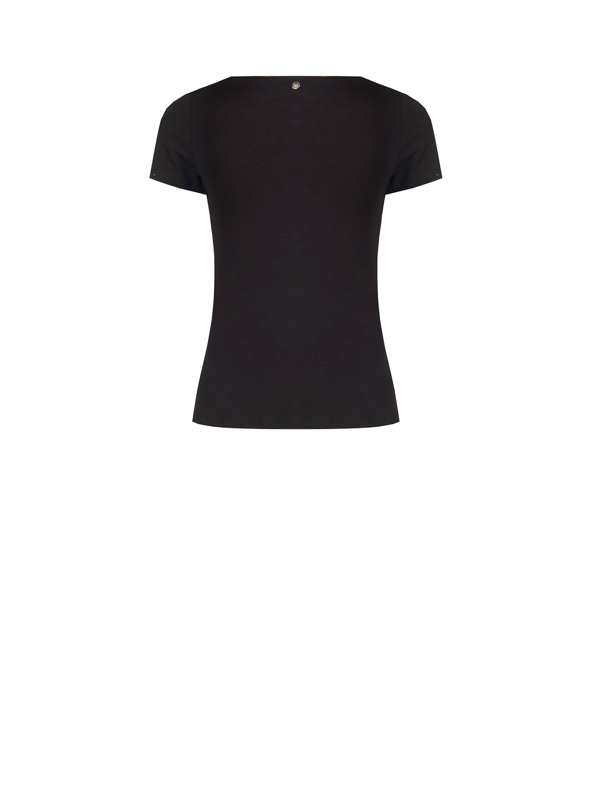 Slim Fit Viscose Blend T-Shirt with V-neck Rinascimento