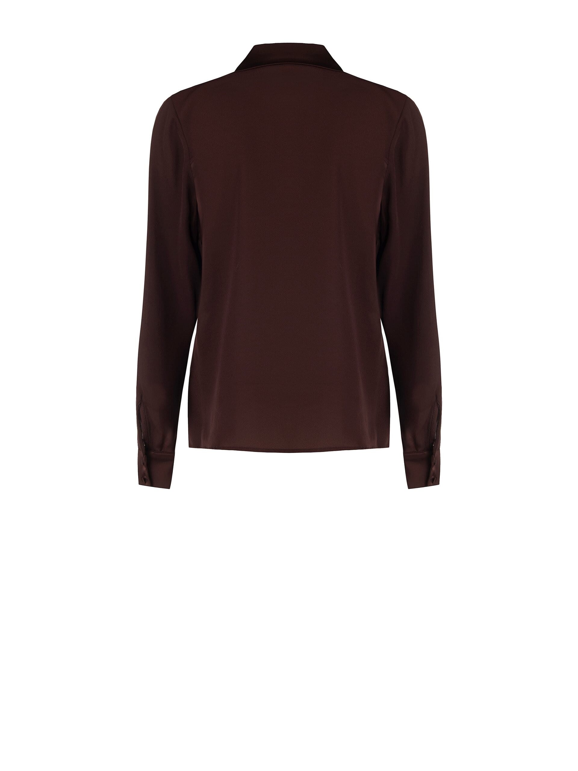 Camicia Fluida In Georgette Con Inserti In Raso Rinascimento