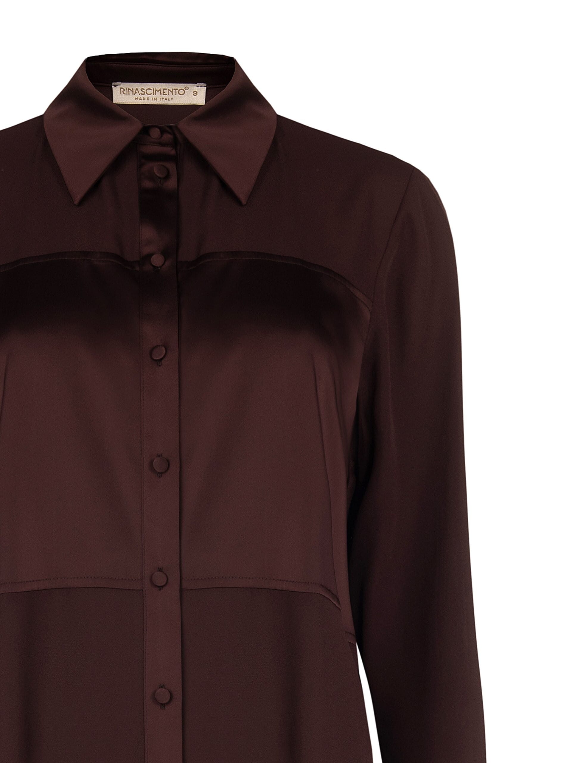 Camicia Fluida In Georgette Con Inserti In Raso Rinascimento