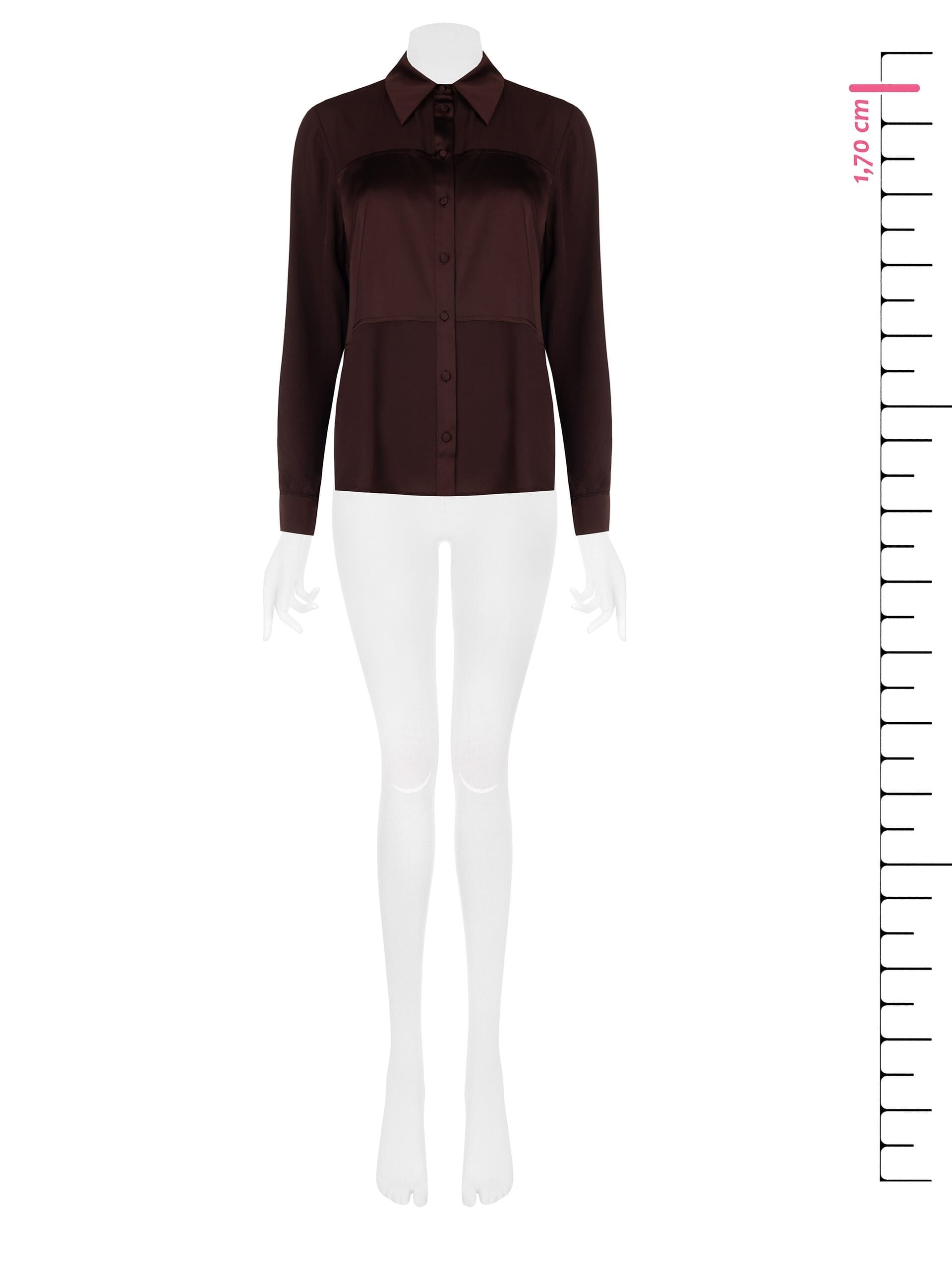 Camicia Fluida In Georgette Con Inserti In Raso Rinascimento