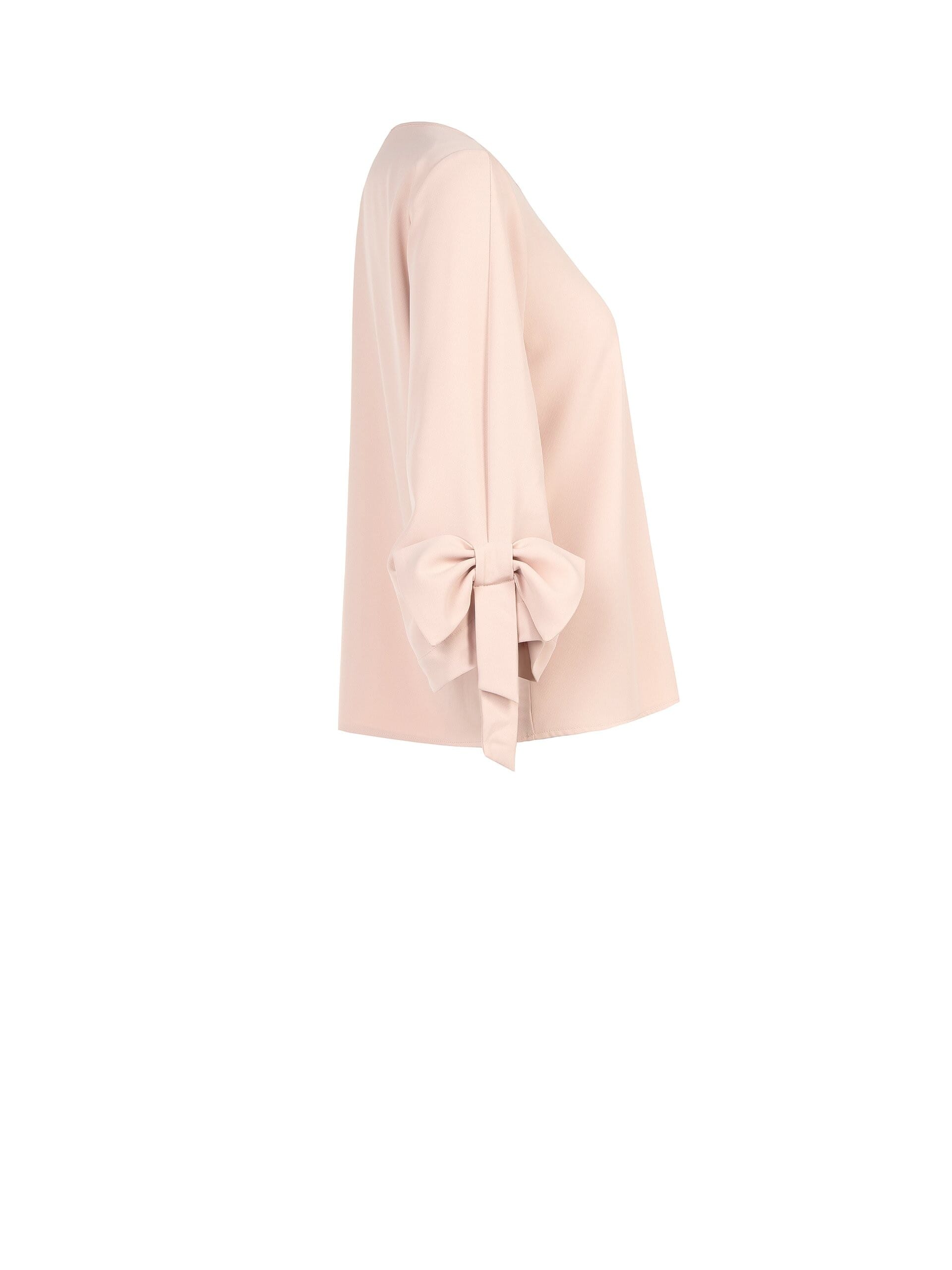 Blusa Ampia In Tessuto Fluido Con Maxi Fiocchi Sulle Maniche Rinascimento