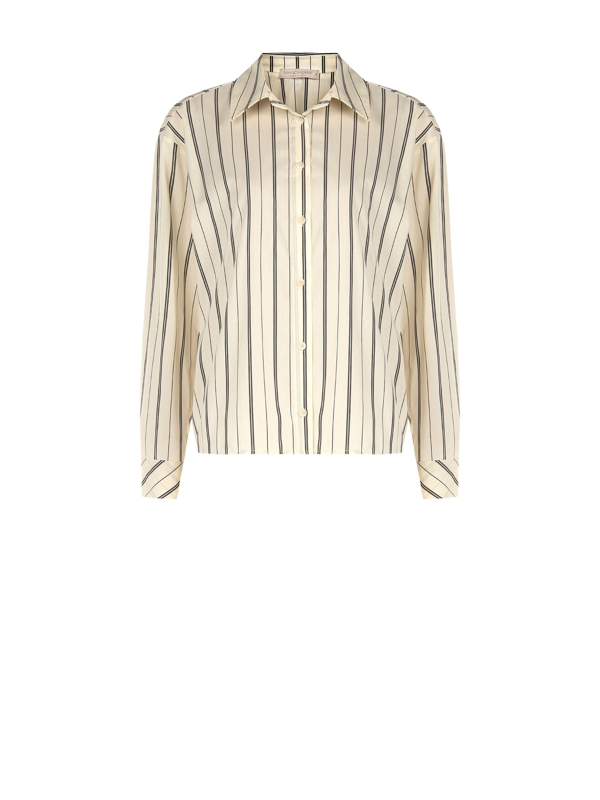 Camicia Ampia A Righe In Misto Cotone Rinascimento