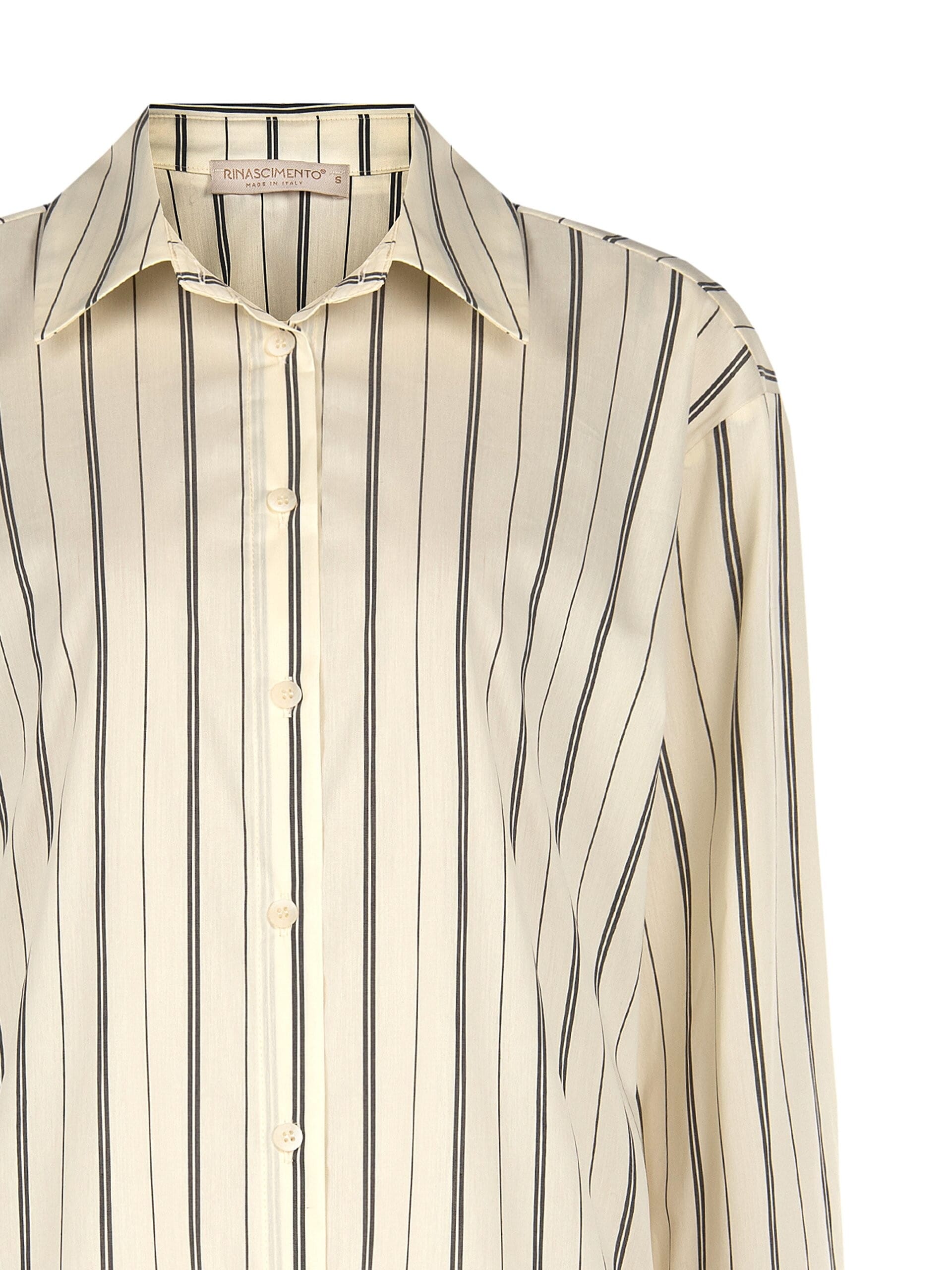 Camicia Ampia A Righe In Misto Cotone Rinascimento