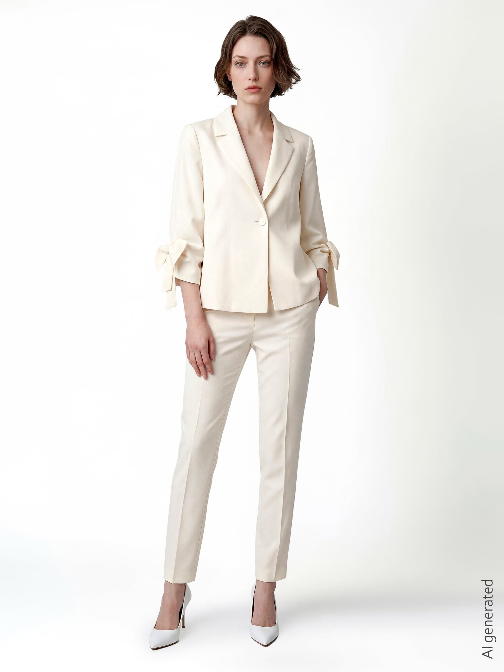 Giacca Blazer Ampia Con Maxi Fiocchi Sulle Maniche Rinascimento