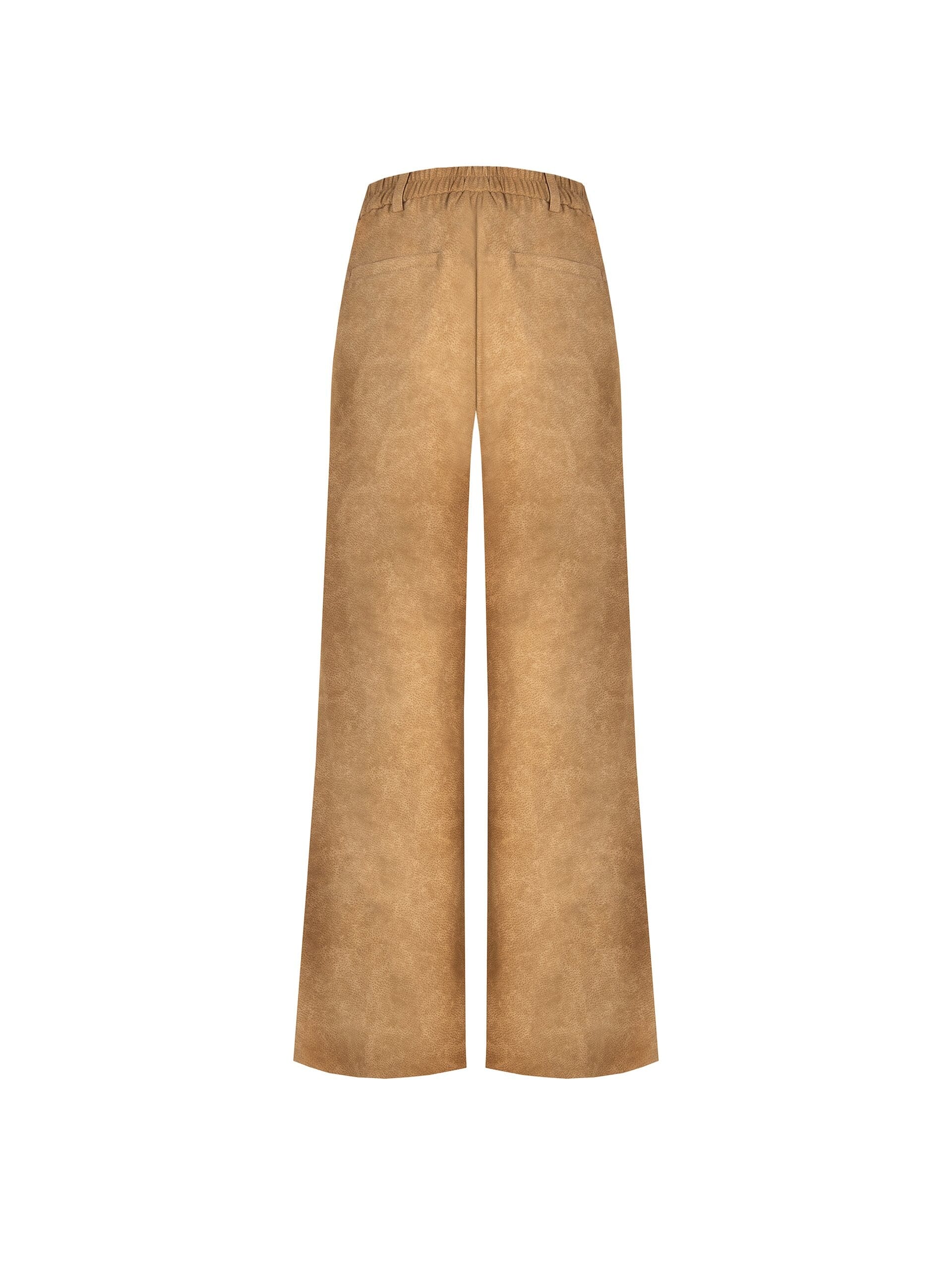 Palace Trousers In Mottled Suede With Elastic Back Rinascimento