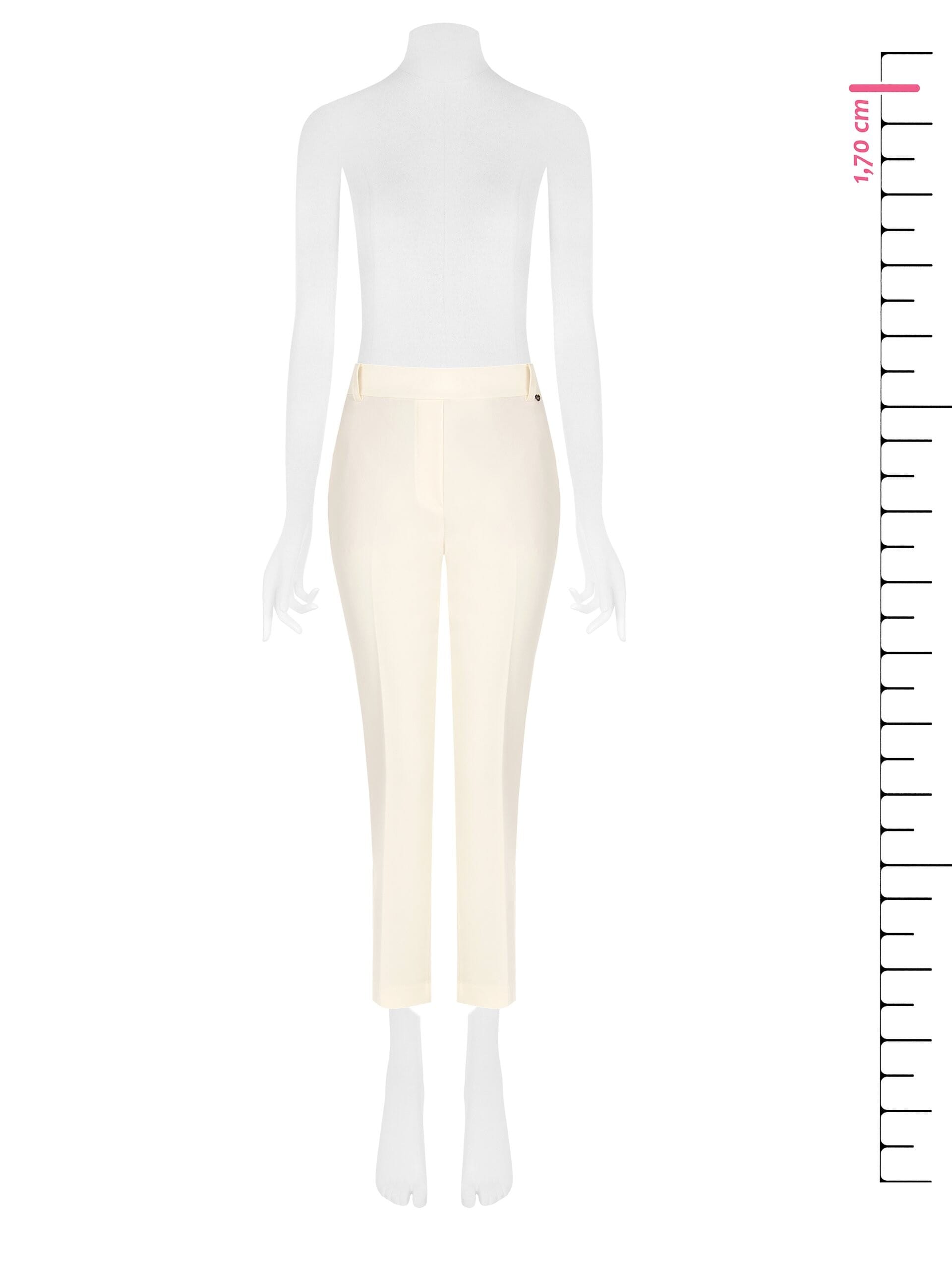 Straight Mixed Viscose Trousers With Elastic Back Rinascimento