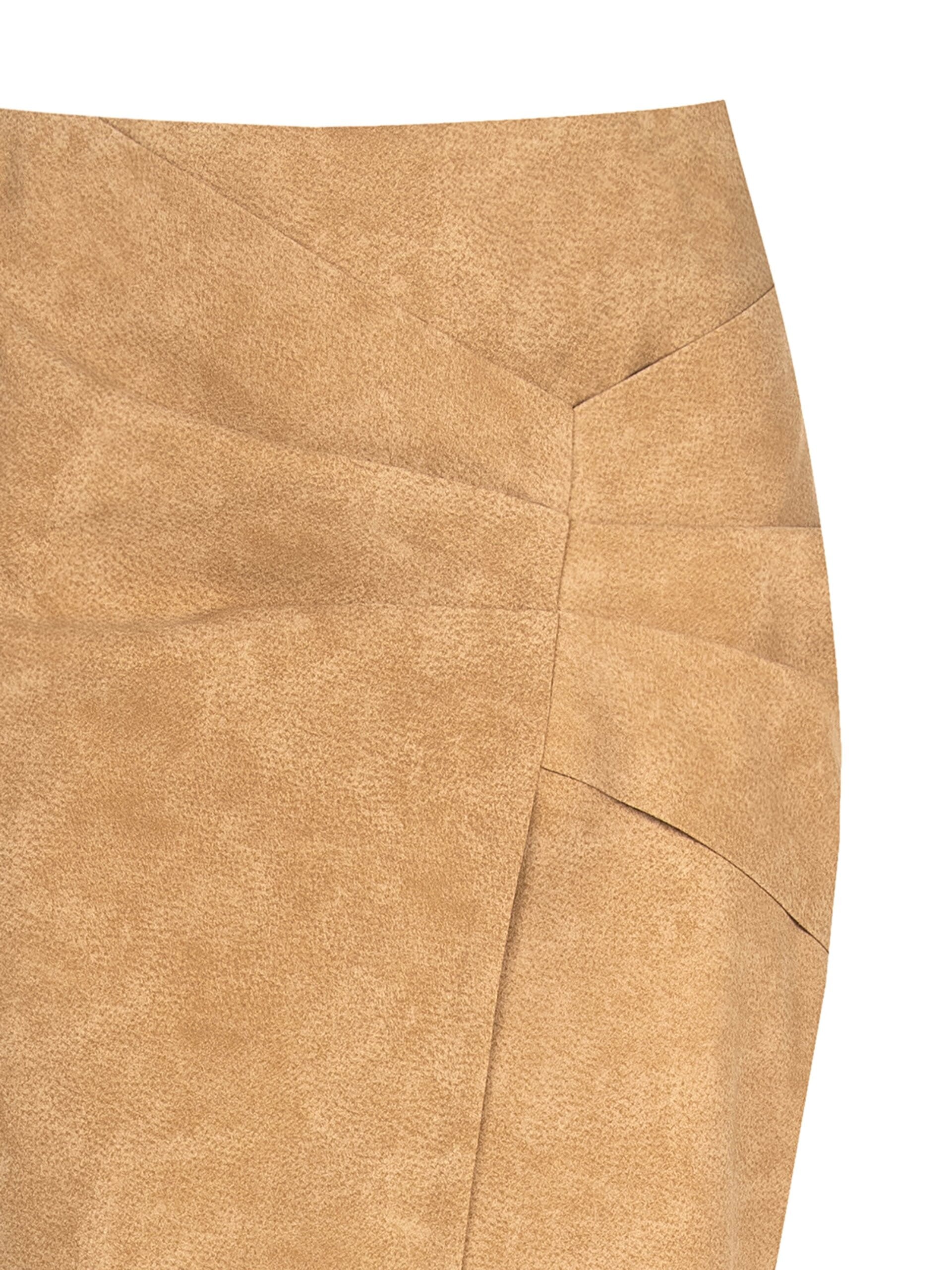 Rinascimento Shaded Suede Simil Suede Cross Skirt