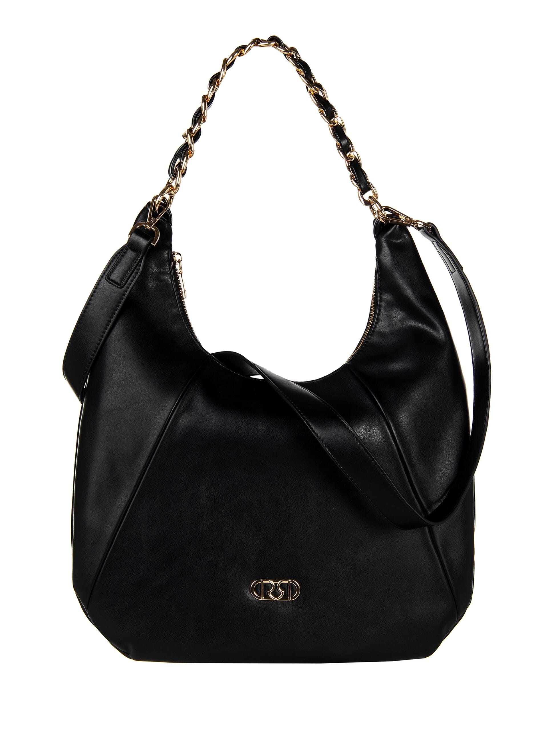 Luna Leather Shoulder Bag With Adjustable And Removable Shoulder Strap Rinascimento