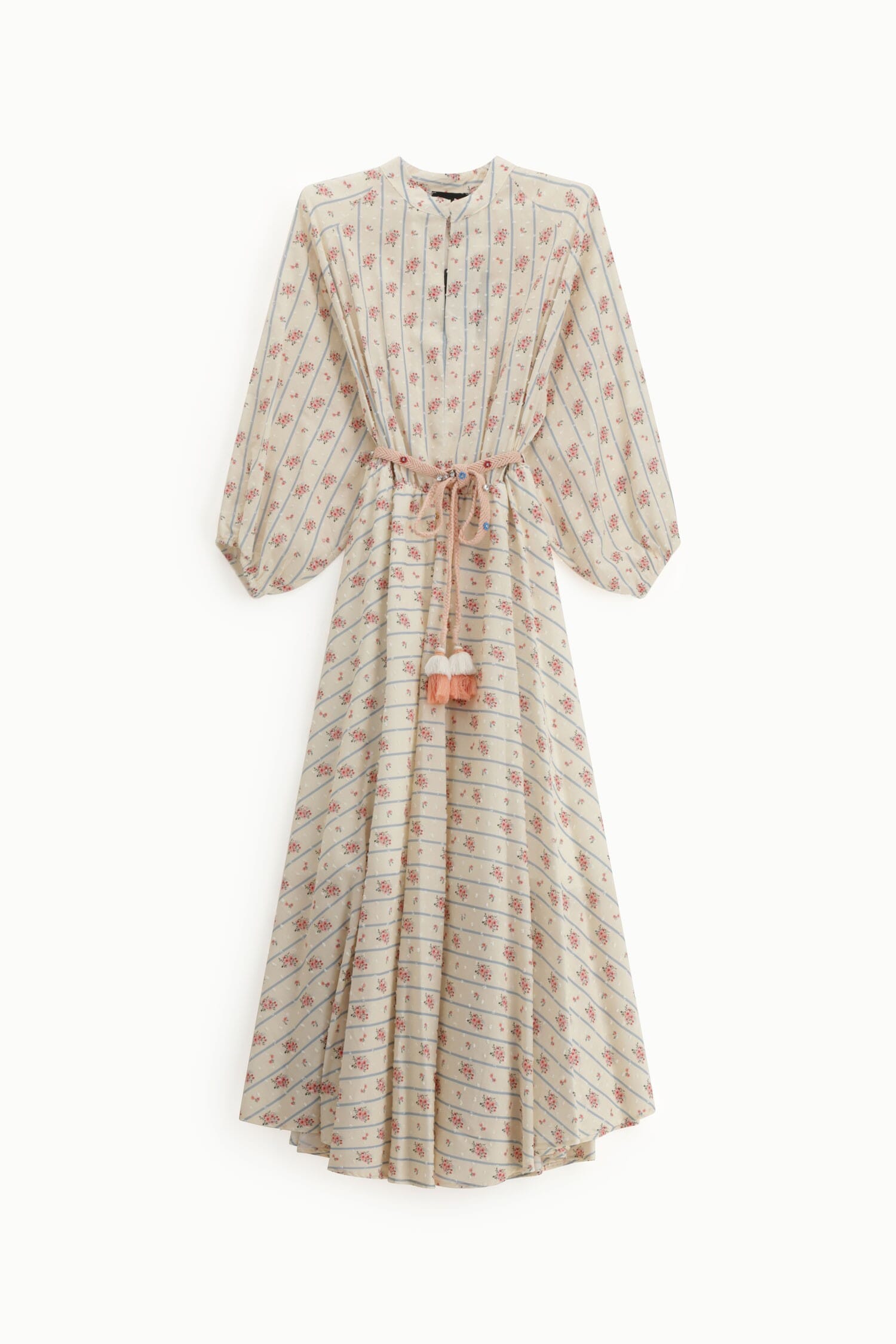 Robe longue à imprimé floral avec ceinture tressée Dixie