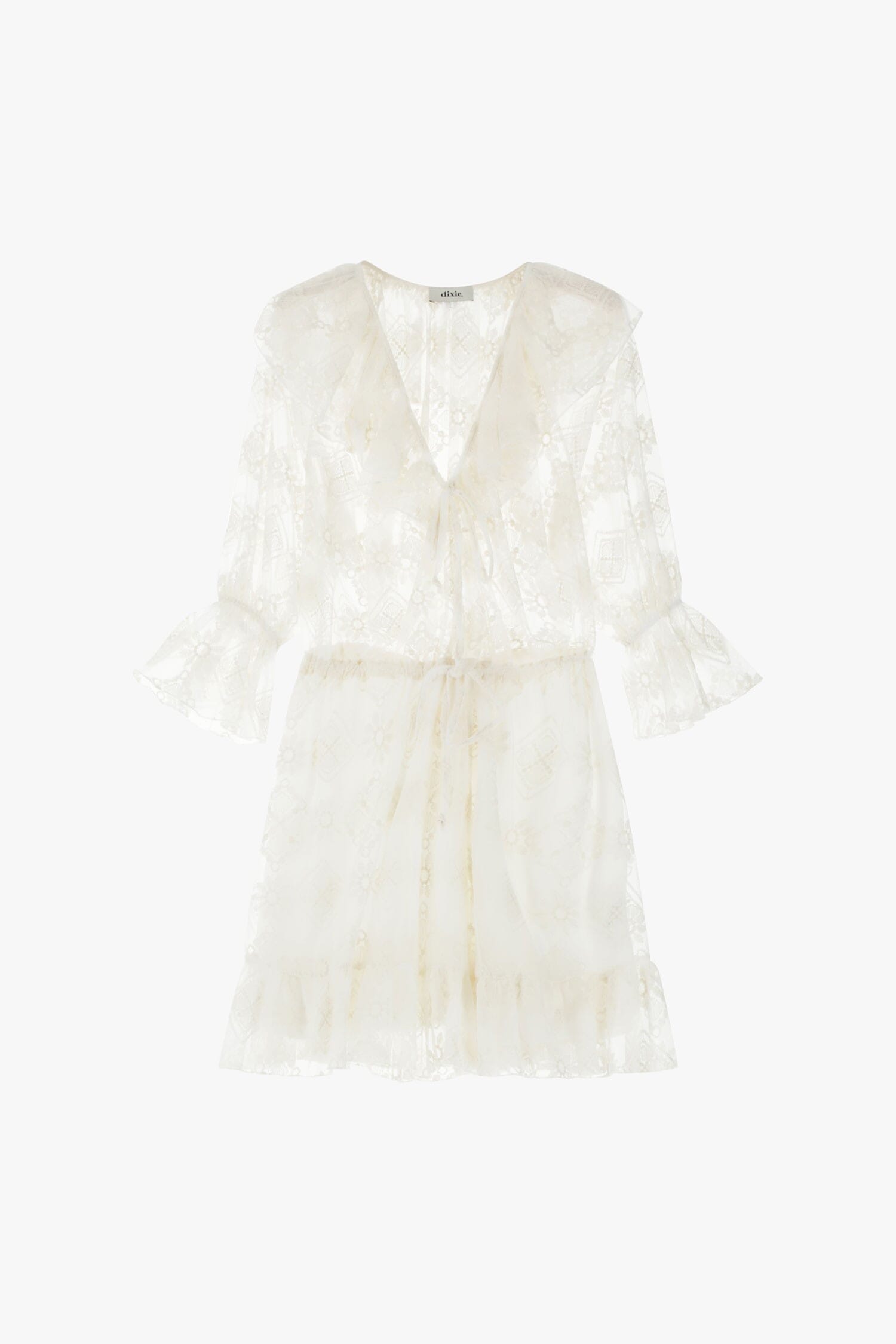 Robe courte et col en V Dixie