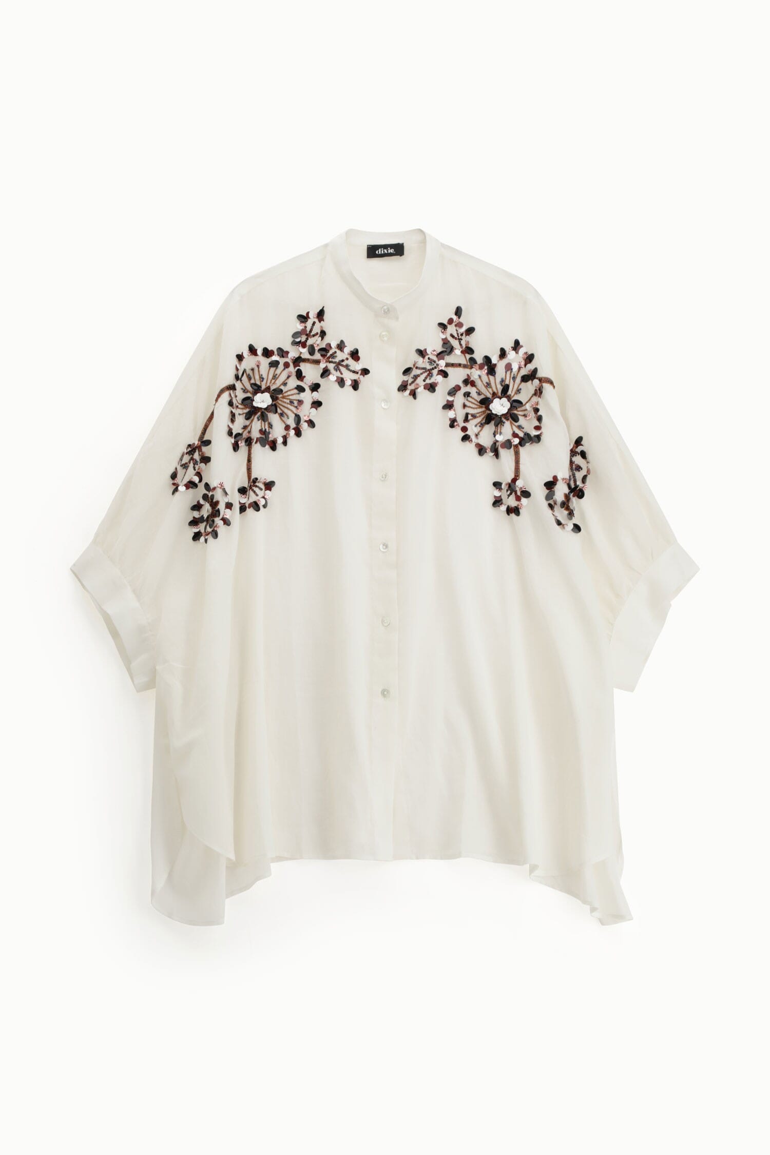 Oversized Shirt With Floral Embroidery Dixie