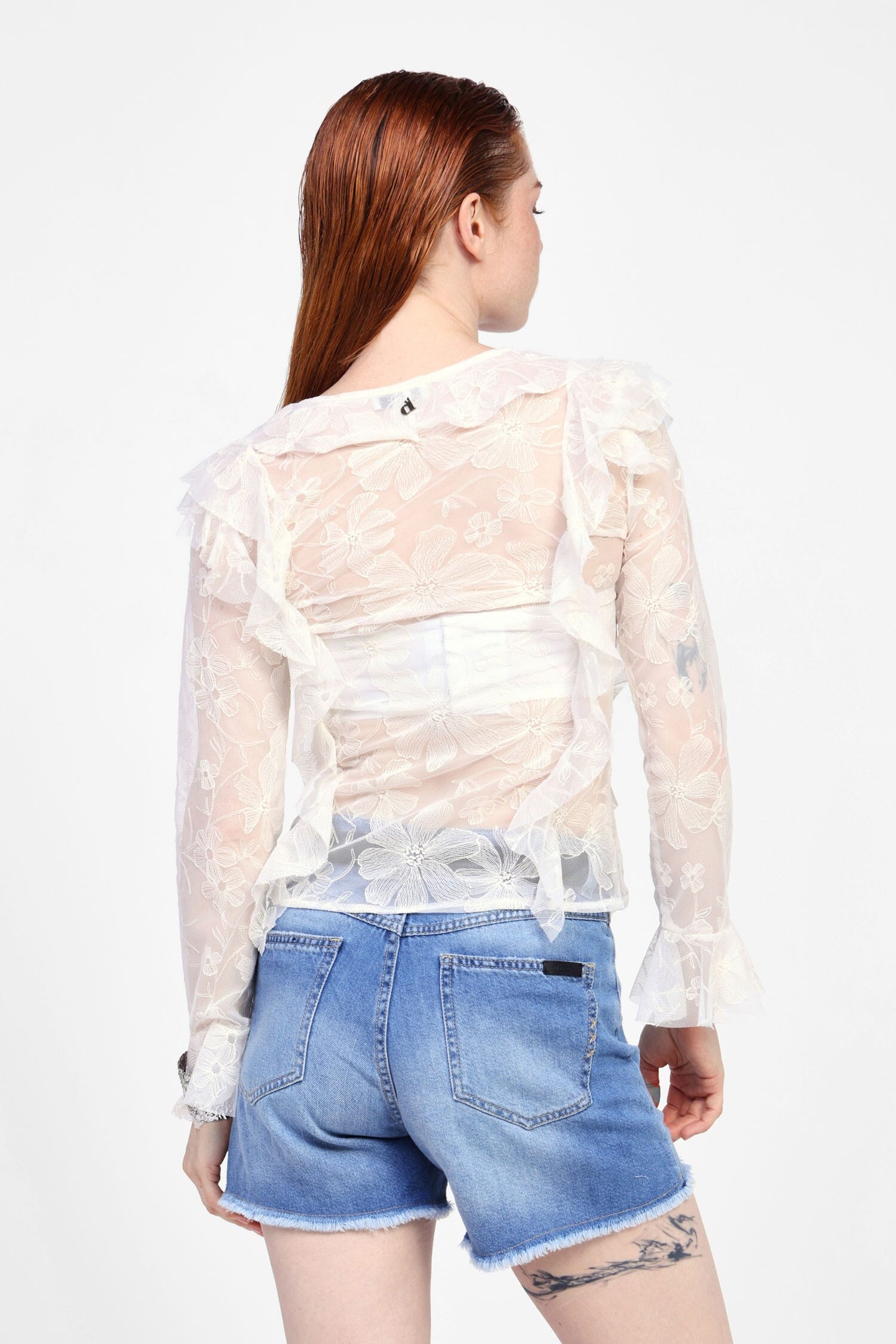 Shirt With Ruffles And Long Sleeves Dixie