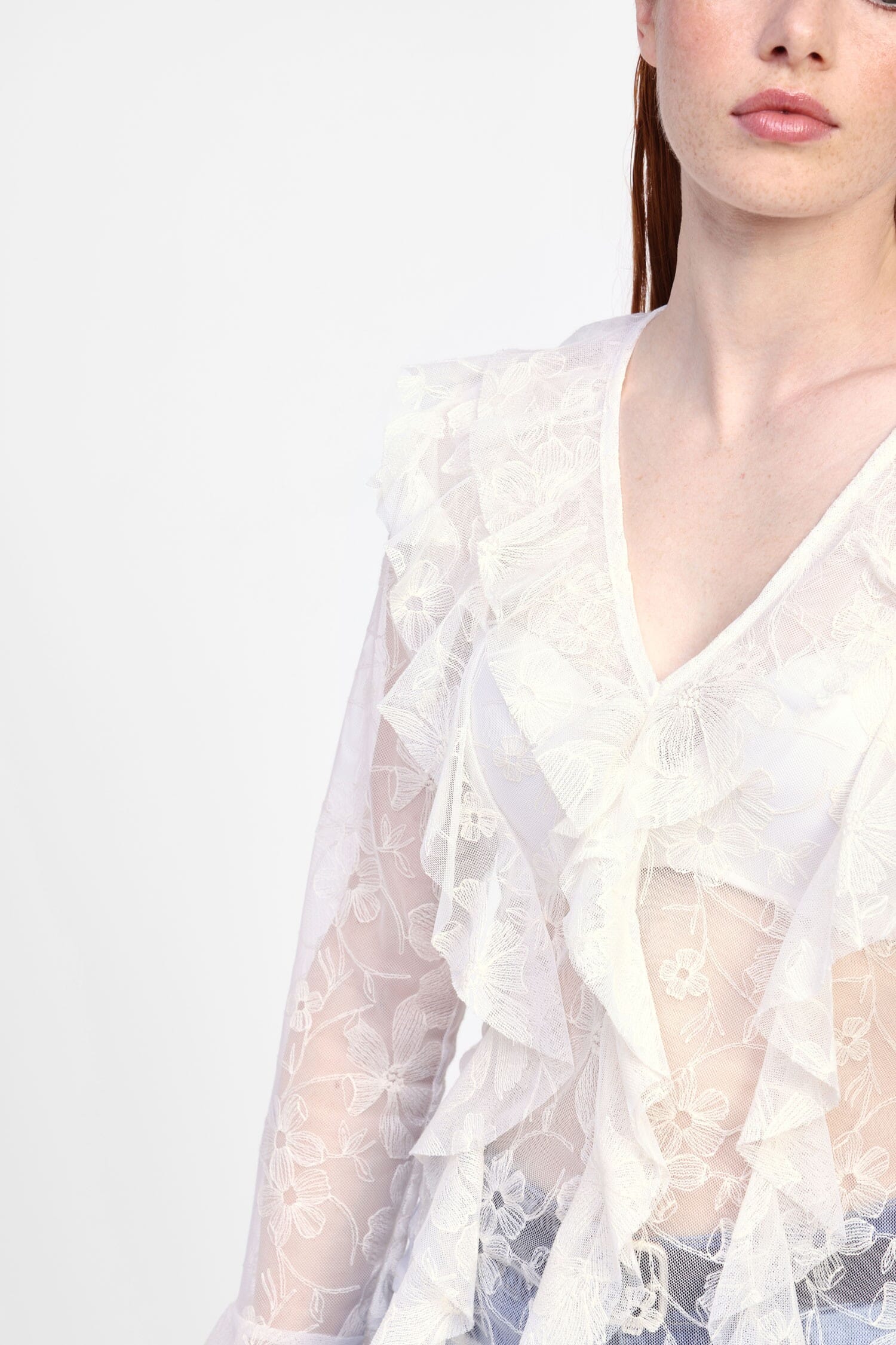 Shirt With Ruffles And Long Sleeves Dixie