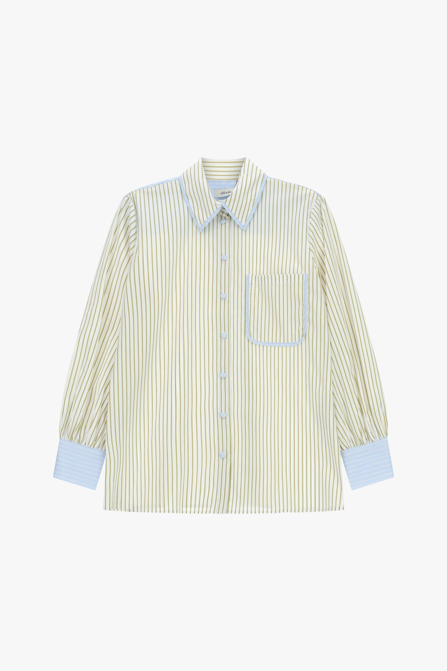 Striped Shirt With Contrast Pocket And Cuffs Dixie