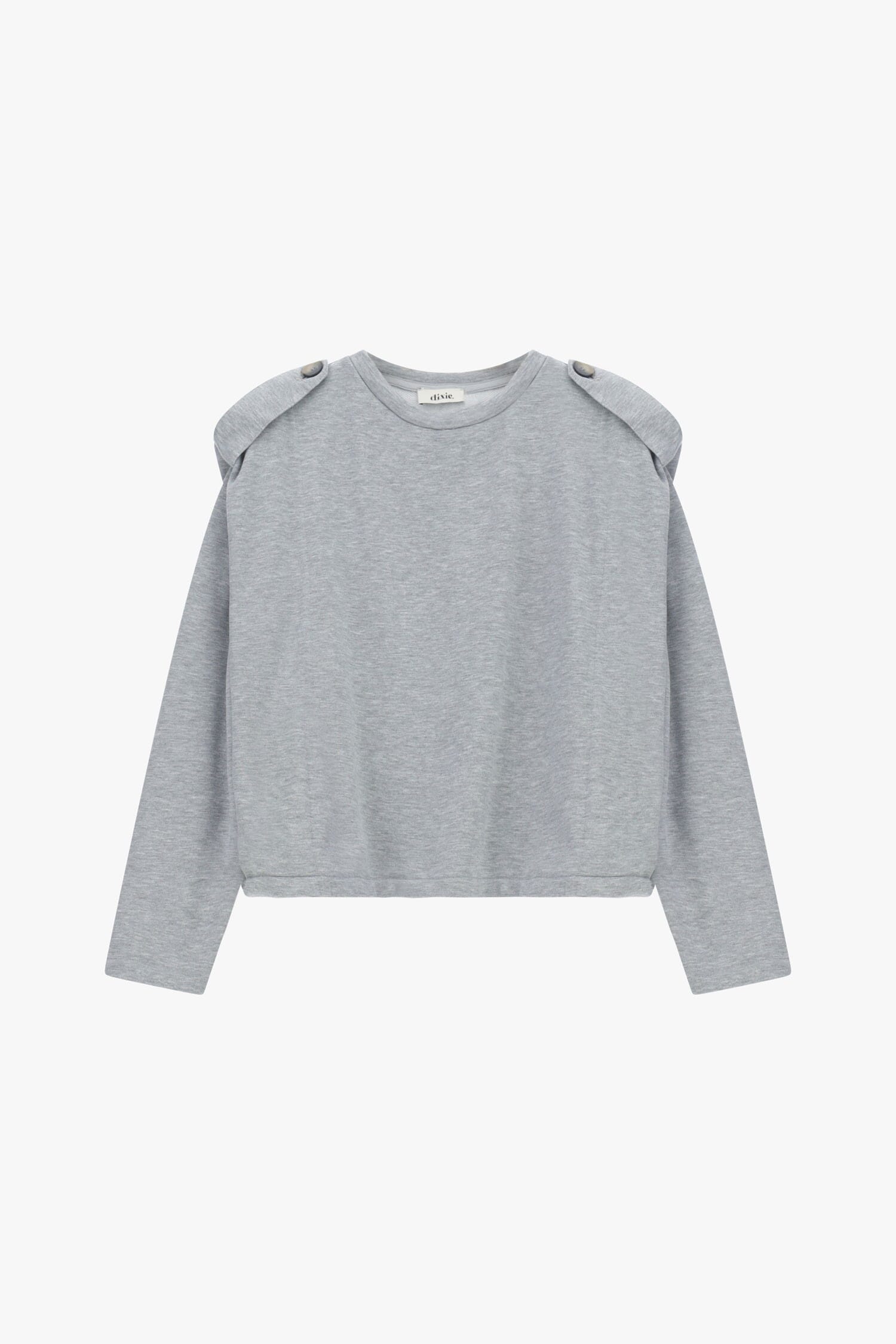 Felpa Girocollo Corta Con Spalle Strutturate Dixie