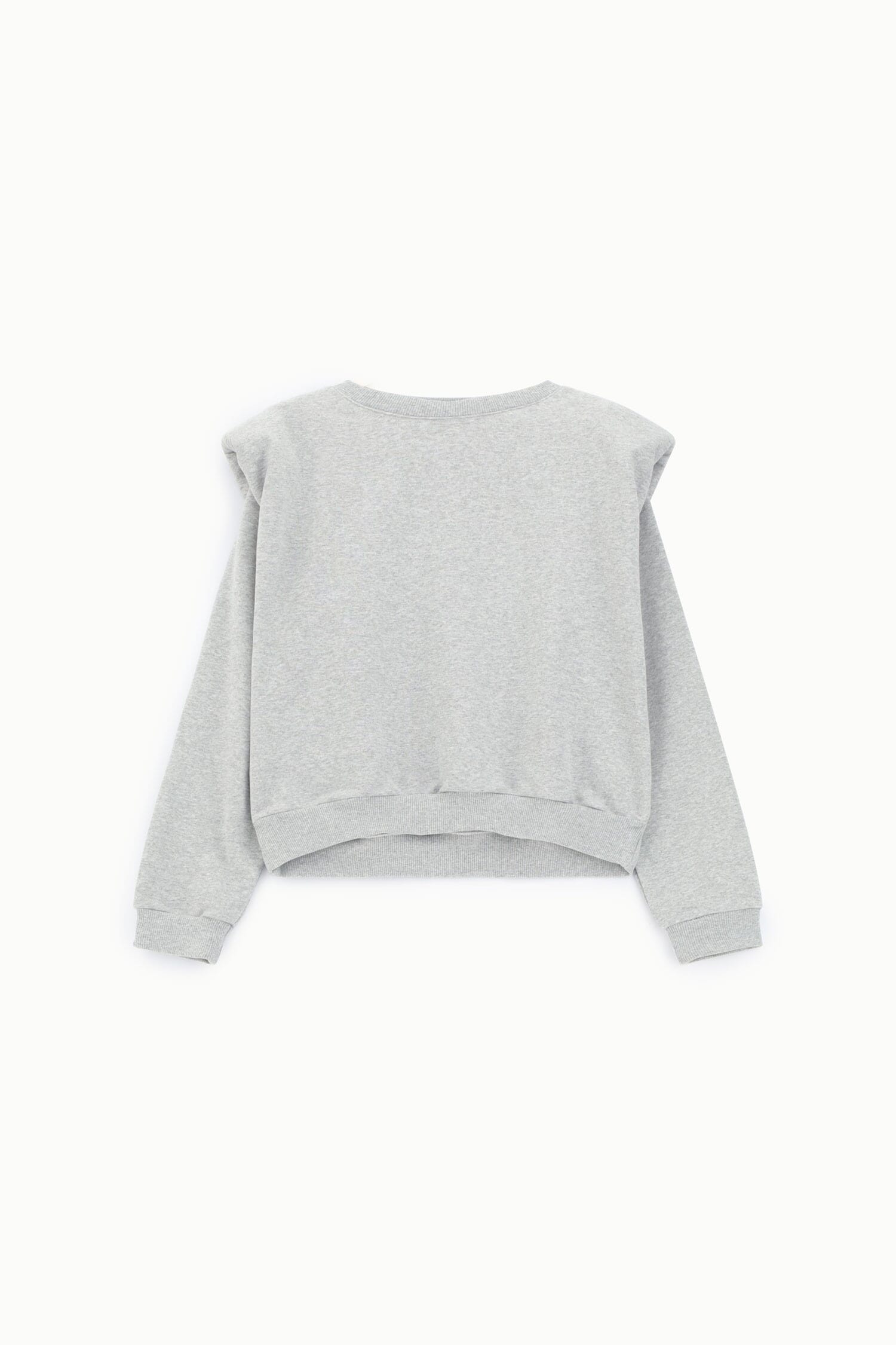 Sweatshirt Crew-neck Structured Shoulders Elasticised Hem Dixie
