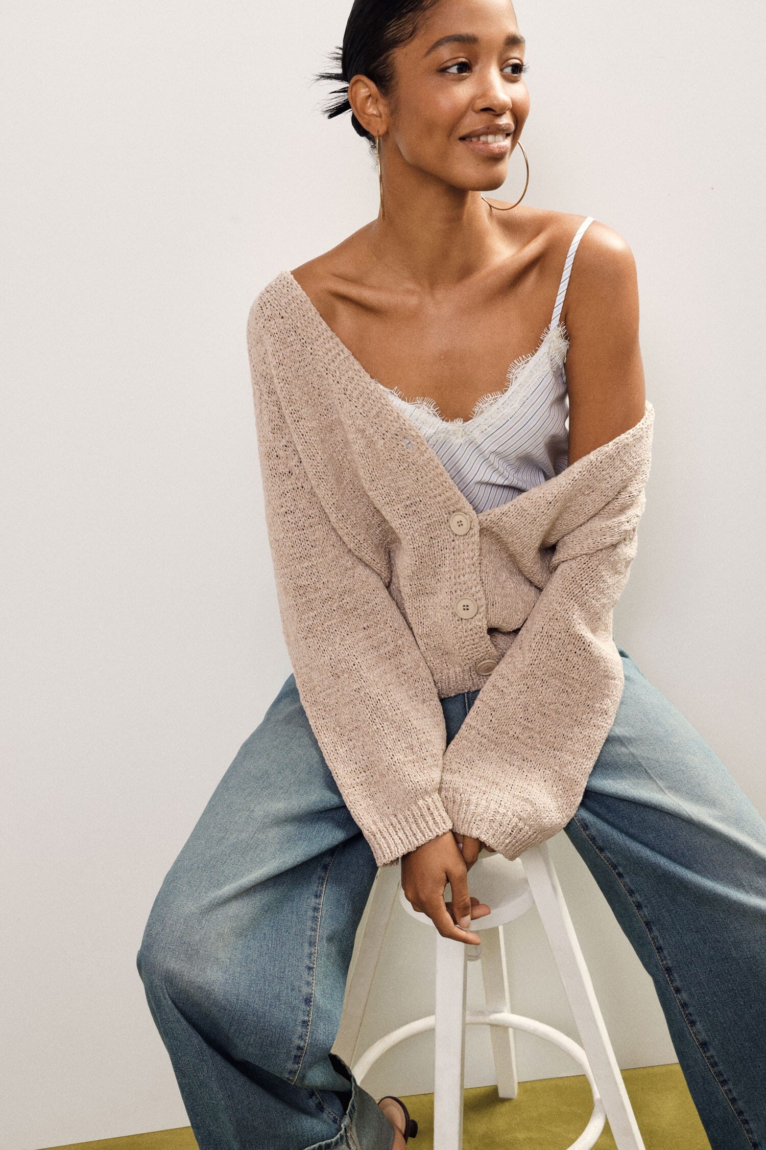 Dixie buttoned cardigan with v-neck