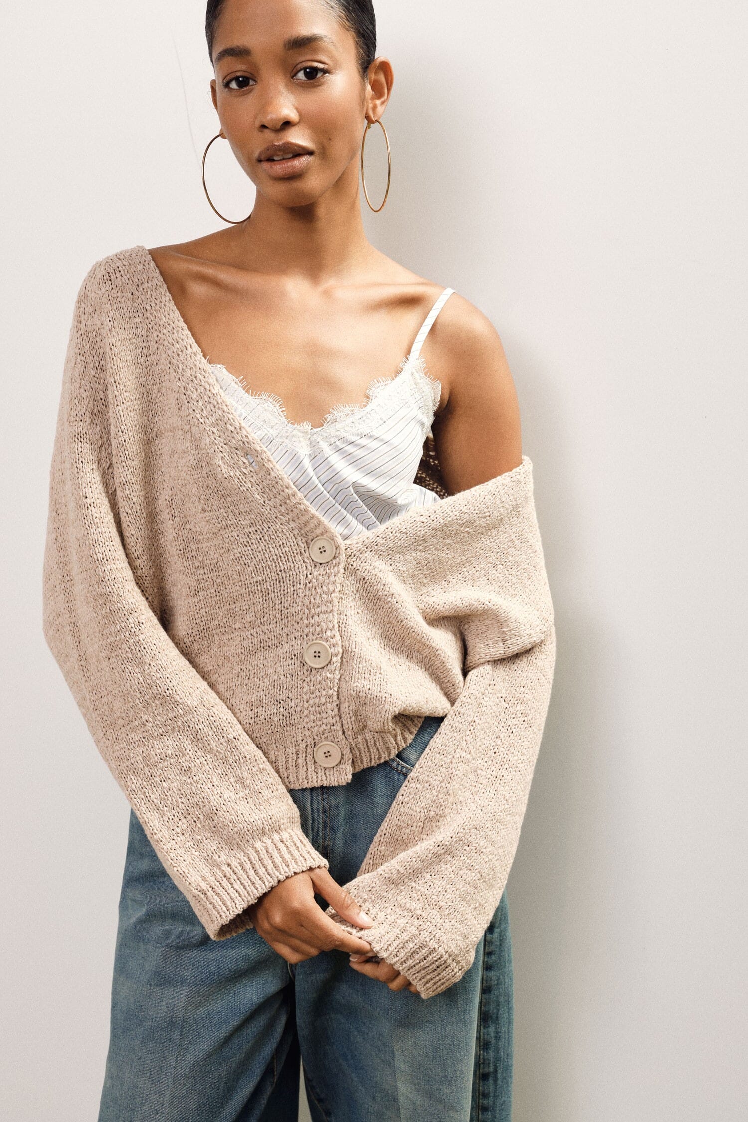 Dixie buttoned cardigan with v-neck